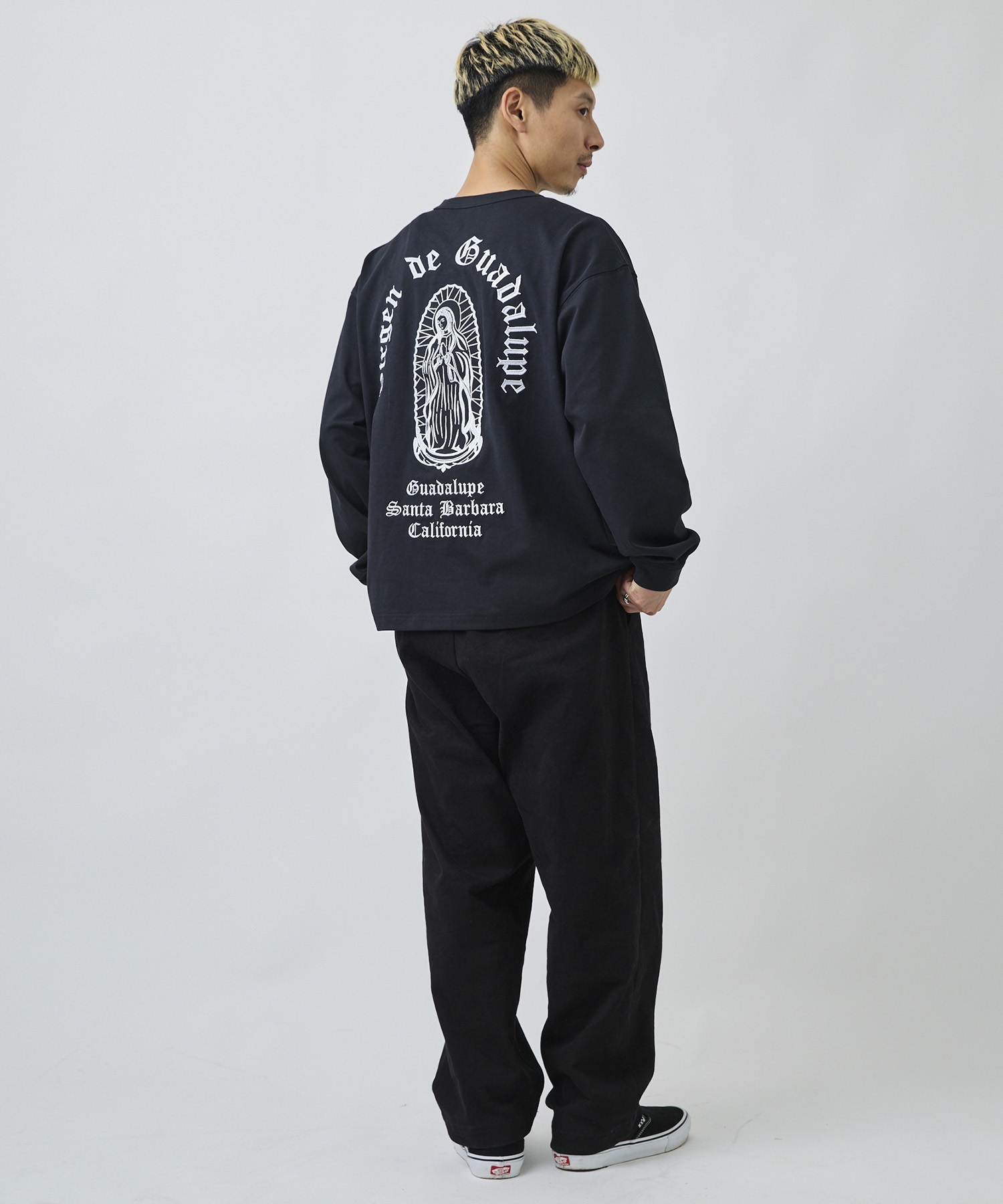 DEAR LAUREL ディアローレル 長袖 Tシャツ ロンT メンズ バックプリント DL26F-2201(WHT-M)