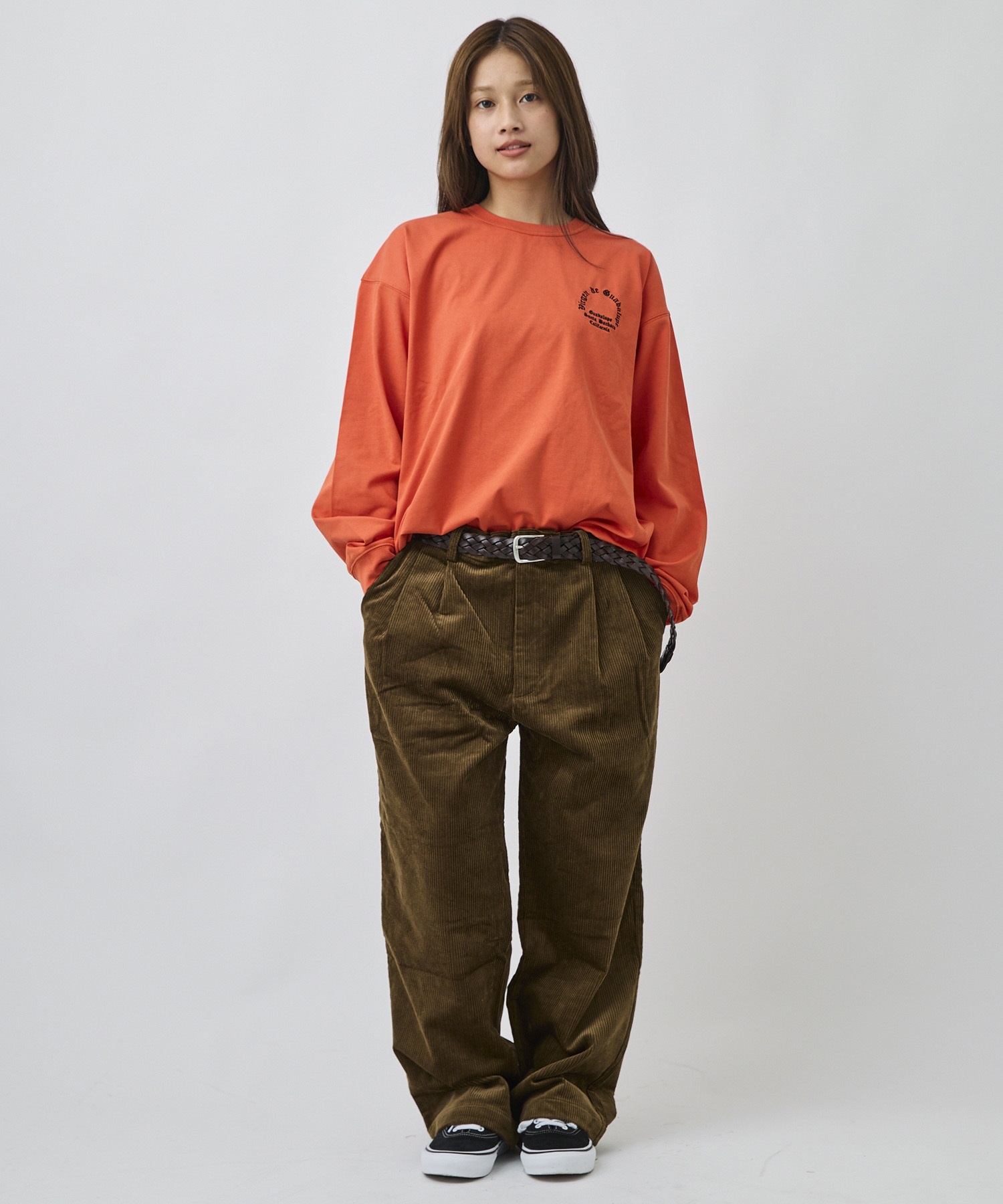 DEAR LAUREL ディアローレル 長袖 Tシャツ ロンT メンズ バックプリント DL26F-2201(WHT-M)