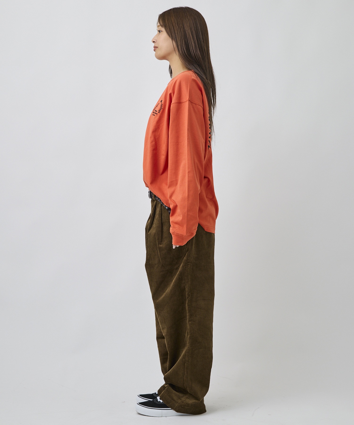 DEAR LAUREL ディアローレル 長袖 Tシャツ ロンT メンズ バックプリント DL26F-2201(WHT-M)