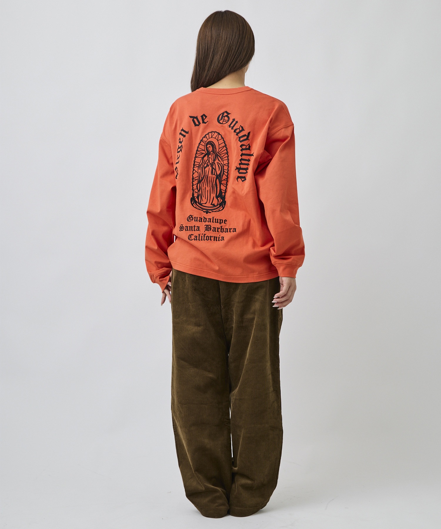 DEAR LAUREL ディアローレル 長袖 Tシャツ ロンT メンズ バックプリント DL26F-2201(WHT-M)