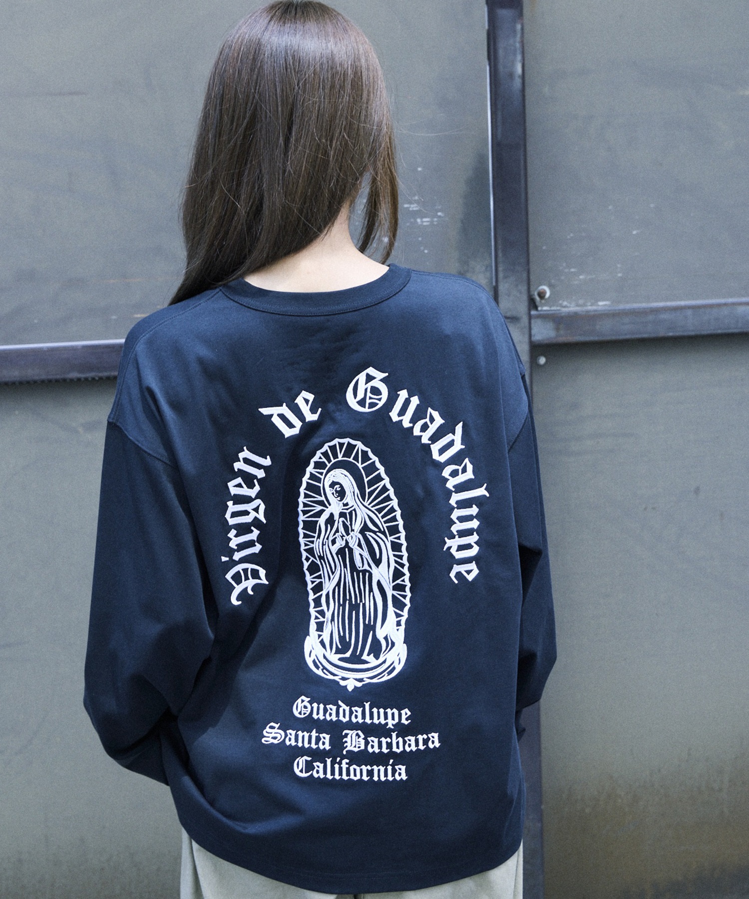 DEAR LAUREL ディアローレル 長袖 Tシャツ ロンT メンズ バックプリント DL26F-2201(WHT-M)