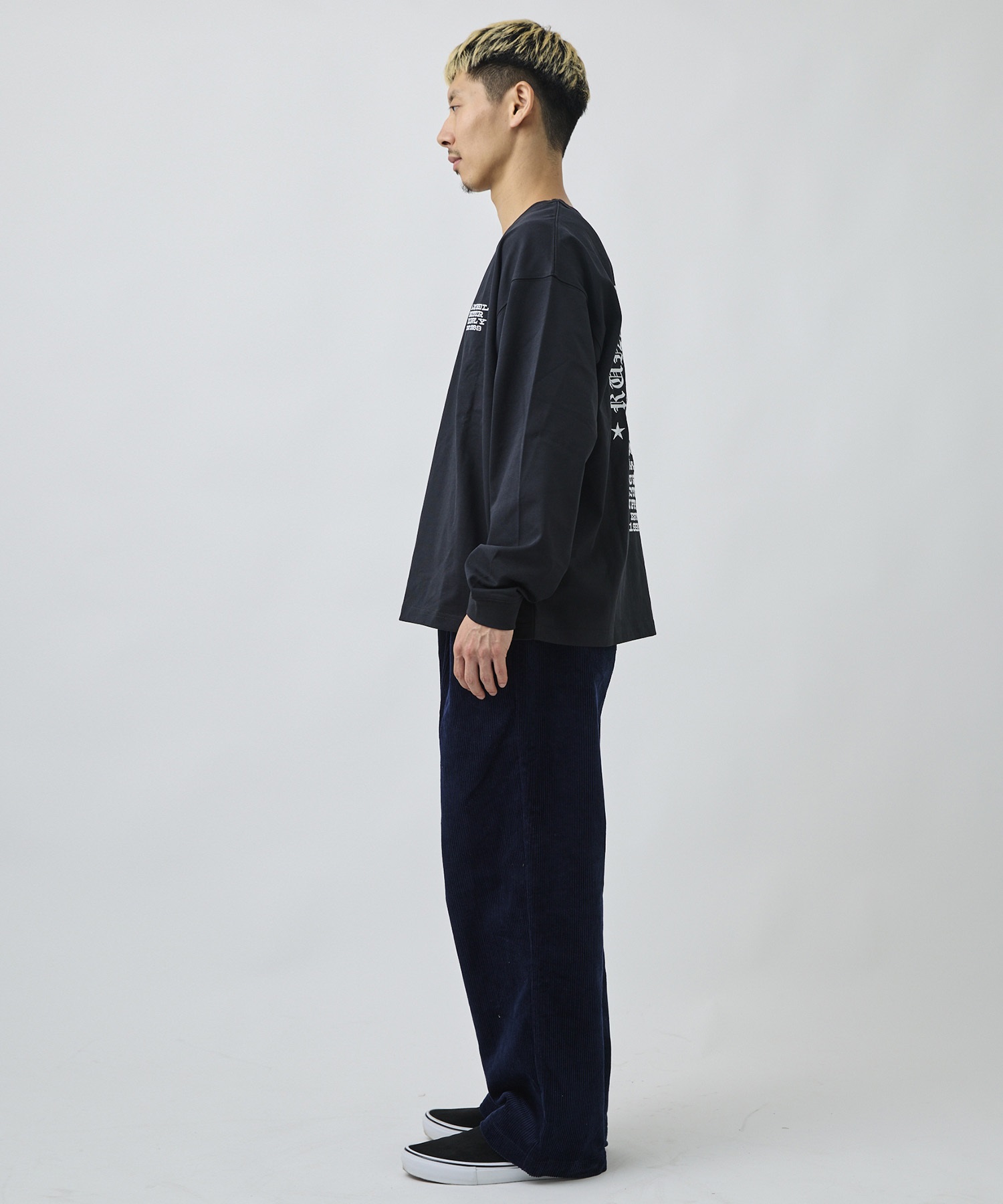 DEAR LAUREL ディアローレル 長袖 Tシャツ ロンT メンズ バックプリント DL26F-2203(WHT-M)