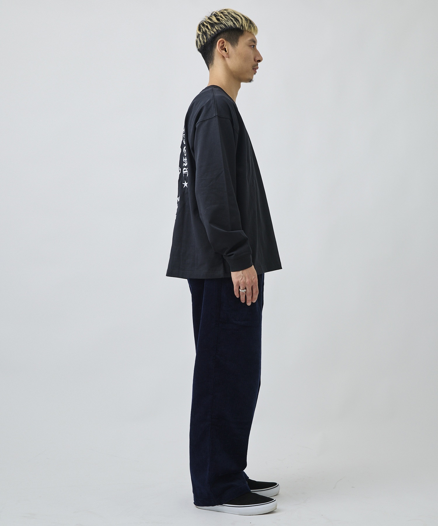 DEAR LAUREL ディアローレル 長袖 Tシャツ ロンT メンズ バックプリント DL26F-2203(WHT-M)