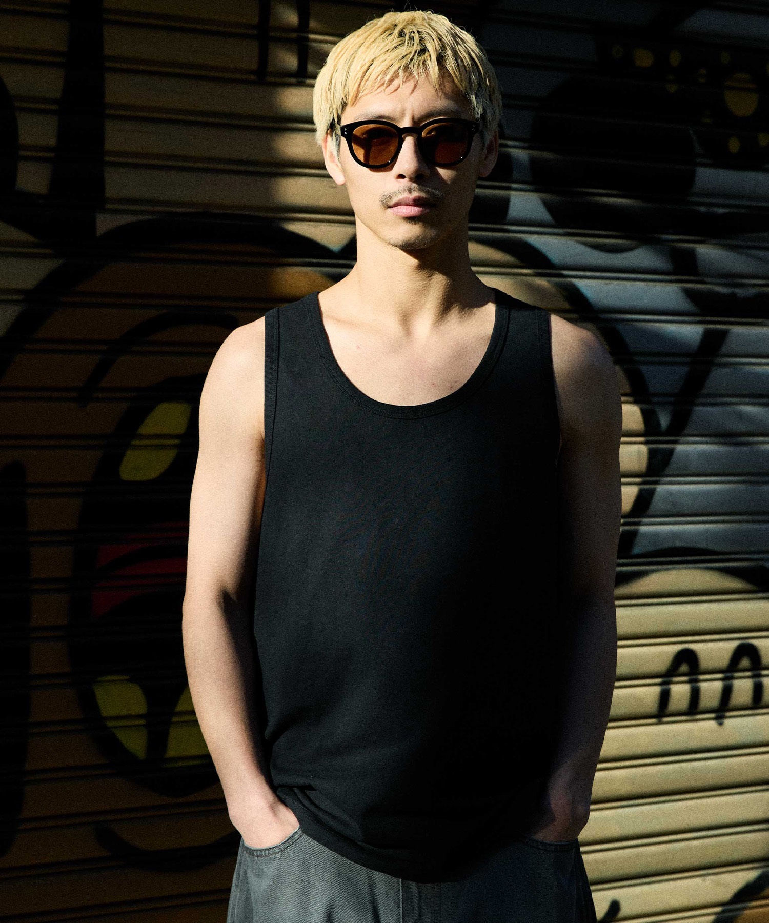 DEAR LAUREL ディアローレル タンクトップ メンズ HIGH COOL TANK DL26S-2301(BLK-M)
