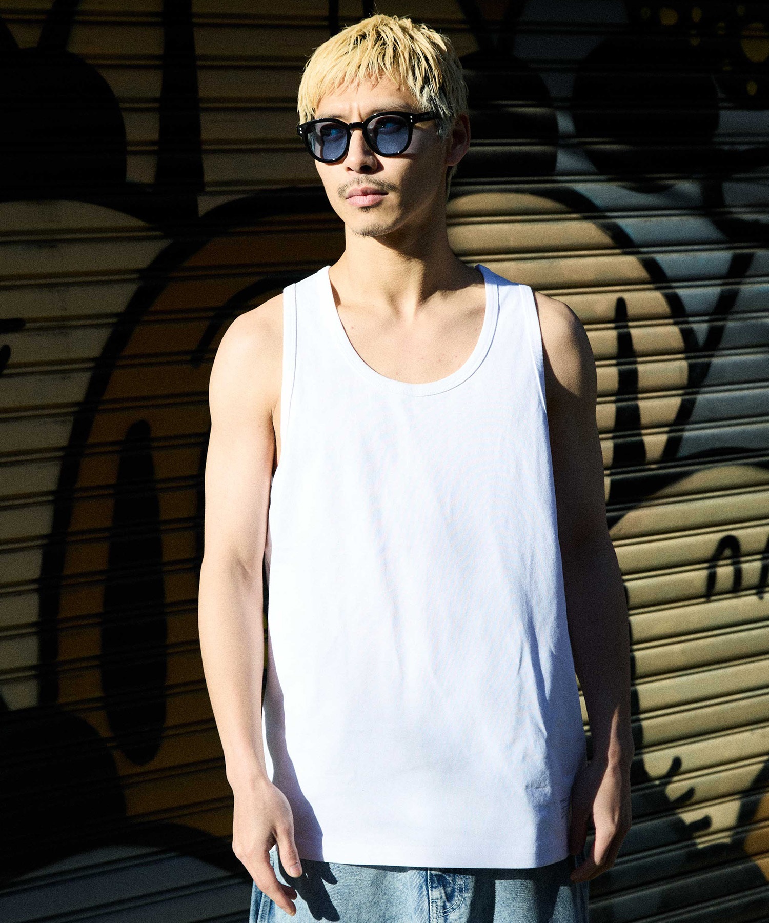 DEAR LAUREL ディアローレル タンクトップ メンズ HIGH COOL TANK DL26S-2301(BLK-M)