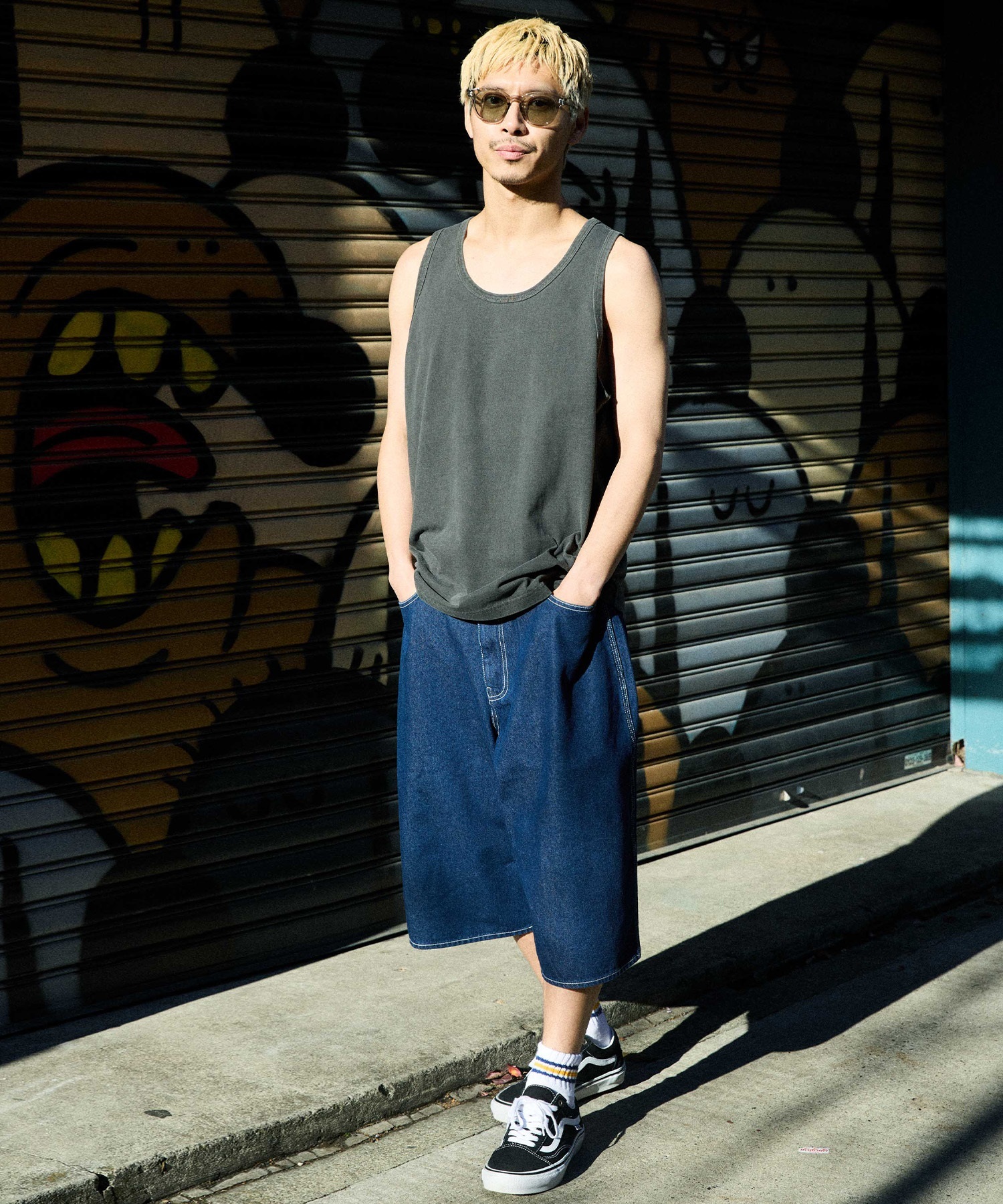 DEAR LAUREL ディアローレル タンクトップ メンズ HIGH COOL TANK DL26S-2301(BLK-M)