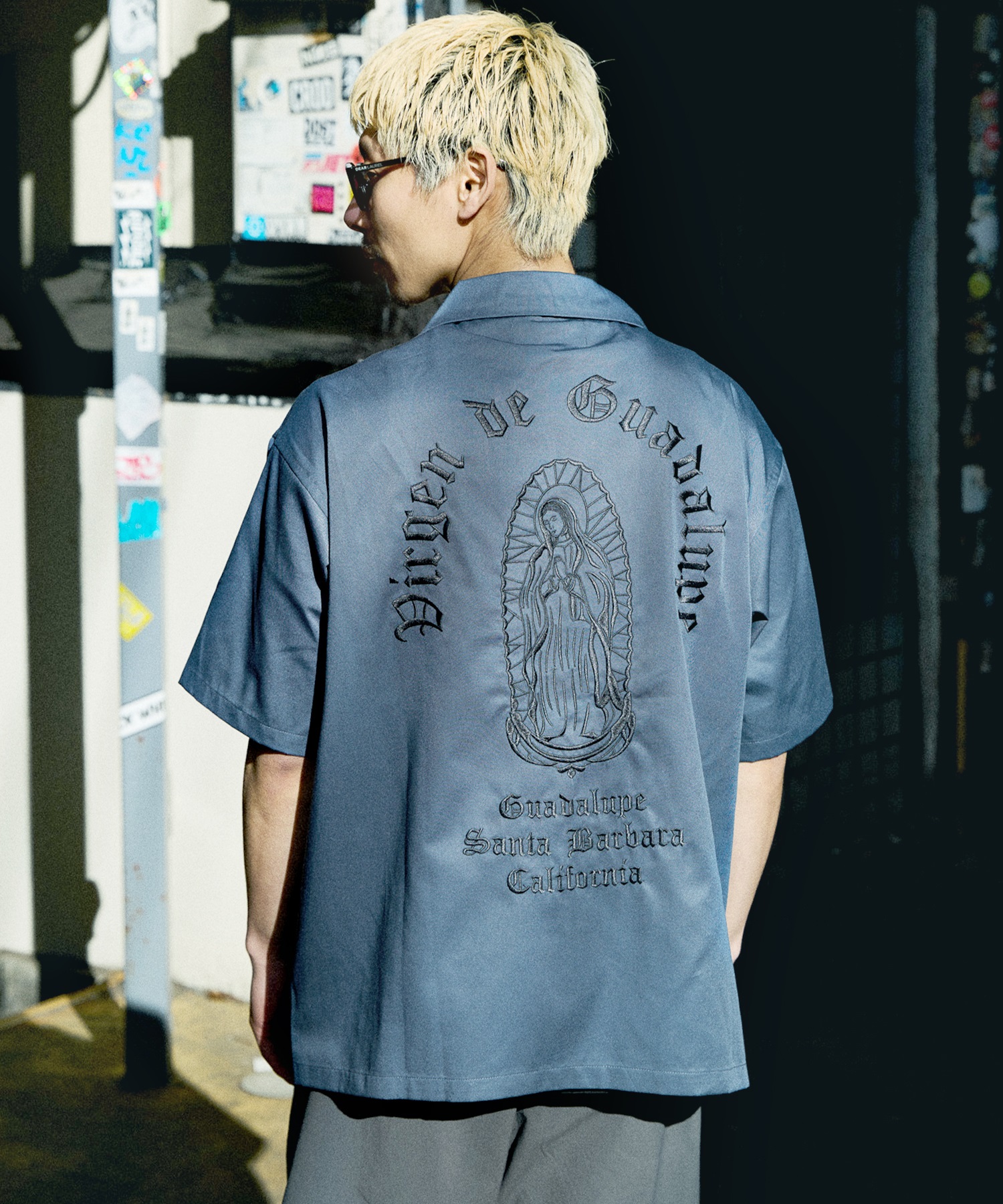DEAR LAUREL ディアローレル 半袖 シャツ メンズ LETTER SOUL MARIA SHIRT DL26S-2404(BLK-M)