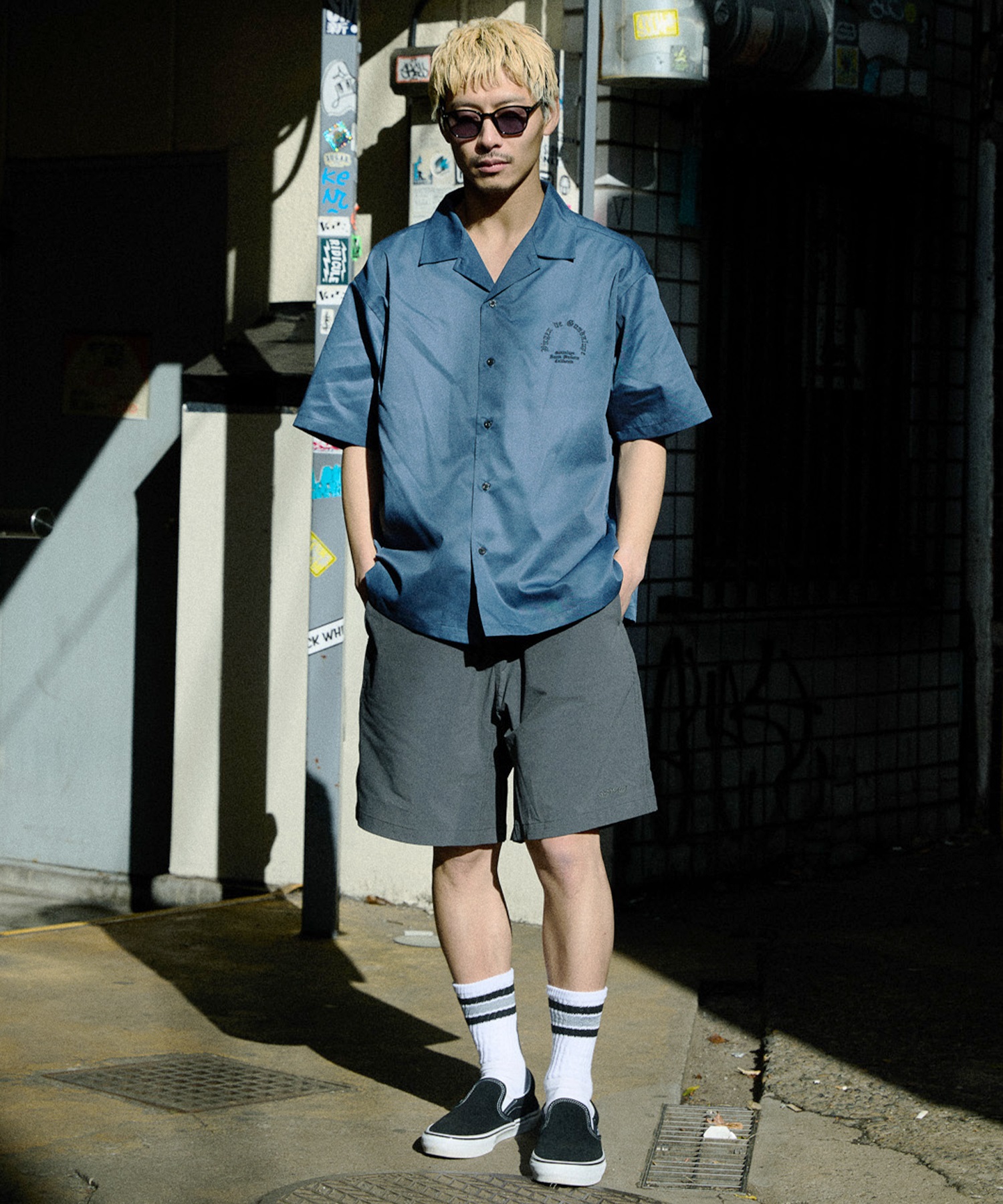 DEAR LAUREL ディアローレル 半袖 シャツ メンズ LETTER SOUL MARIA SHIRT DL26S-2404(BLK-M)
