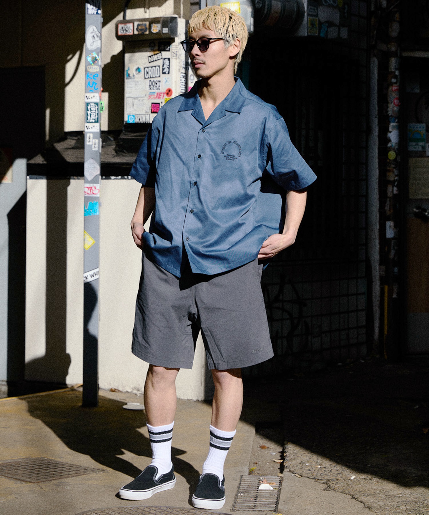 DEAR LAUREL ディアローレル 半袖 シャツ メンズ LETTER SOUL MARIA SHIRT DL26S-2404(BLK-M)