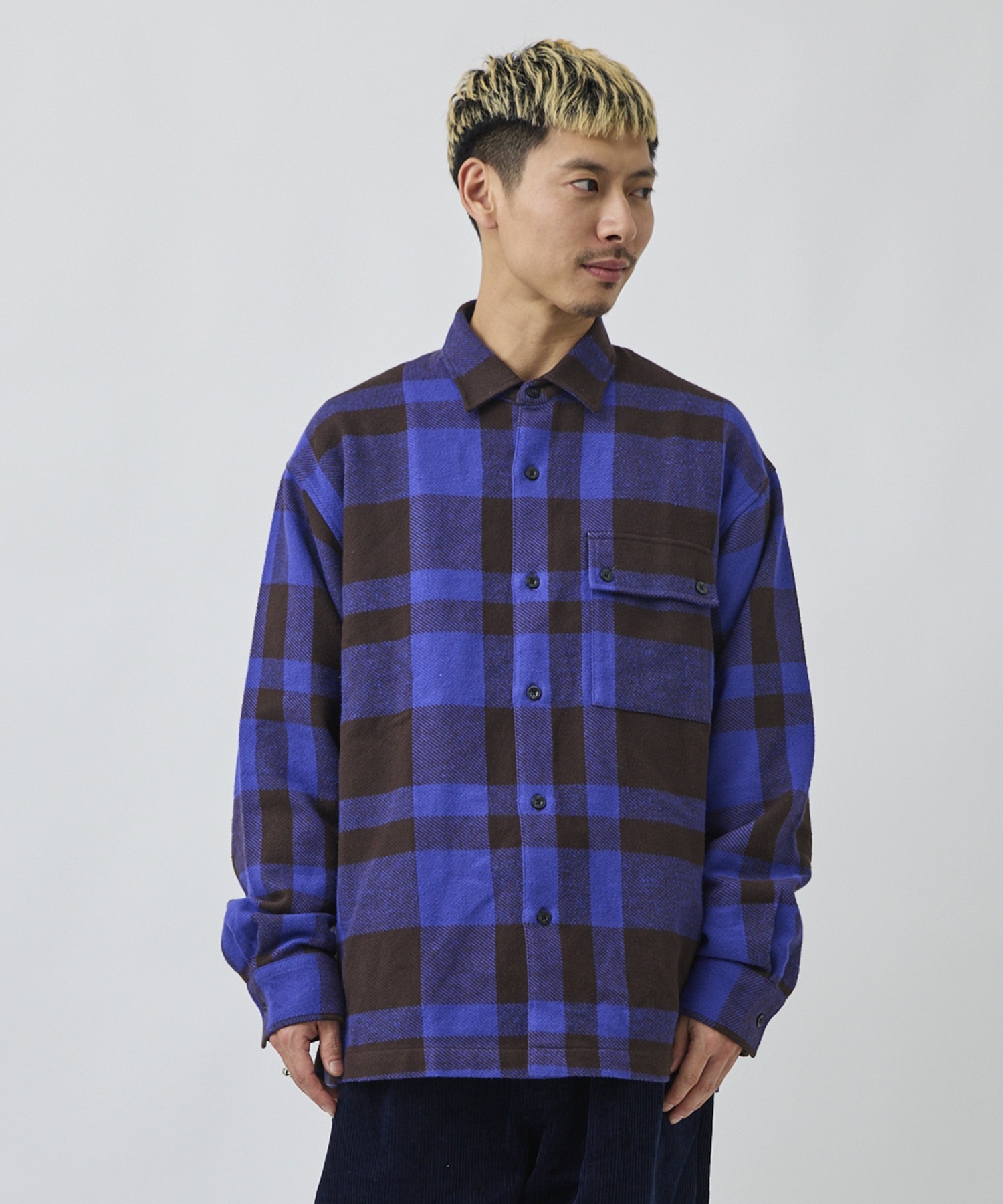 45R 藍ざっくりネルのフリルTシャツ（長袖） 45R 藍ざっくりネルのフリルTシャツ（長袖） 楽天市場】フリル