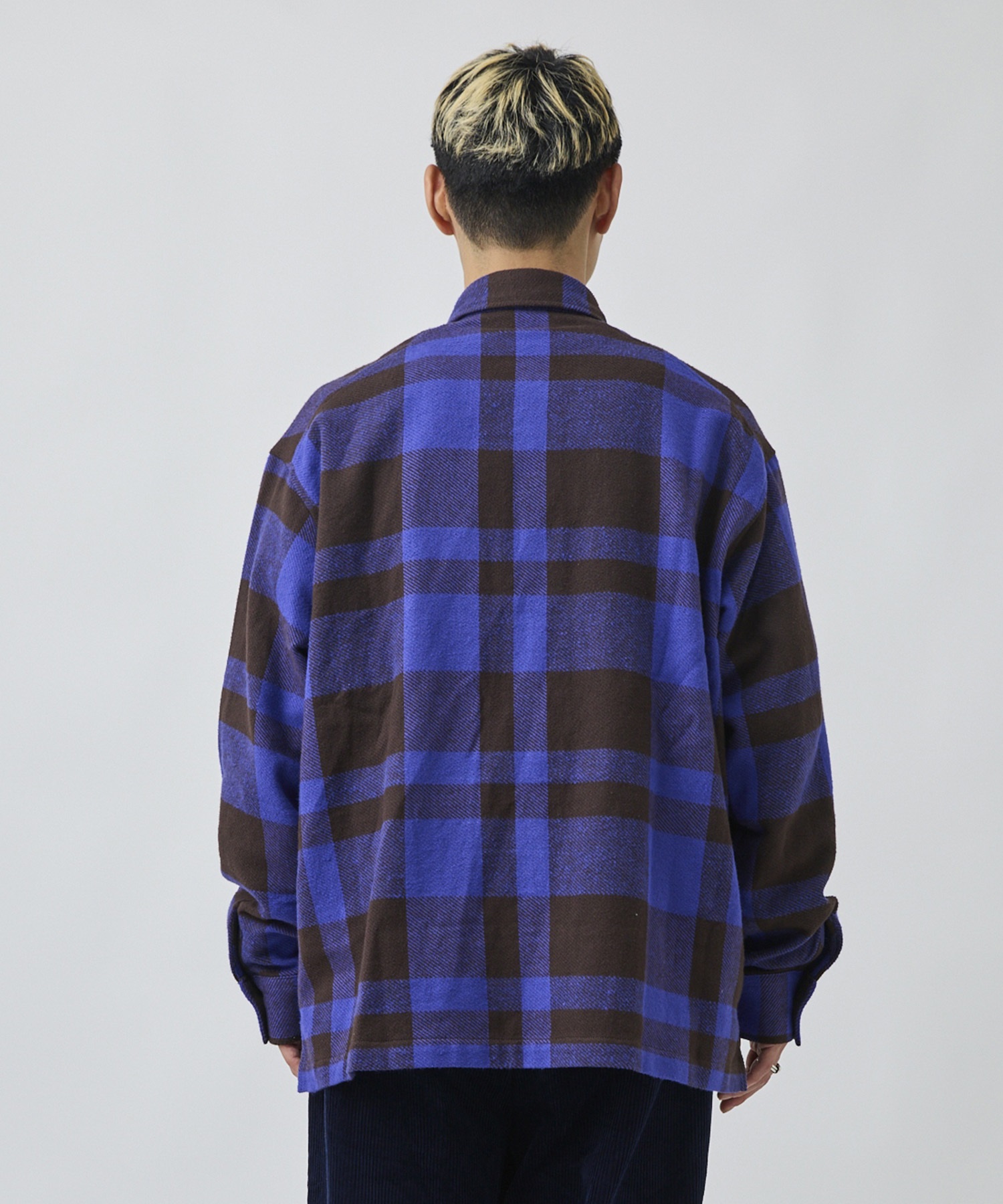 DEAR LAUREL ディアローレル 長袖 シャツ メンズ ネルシャツ チェックシャツ DL26F-2602(BRN-M)