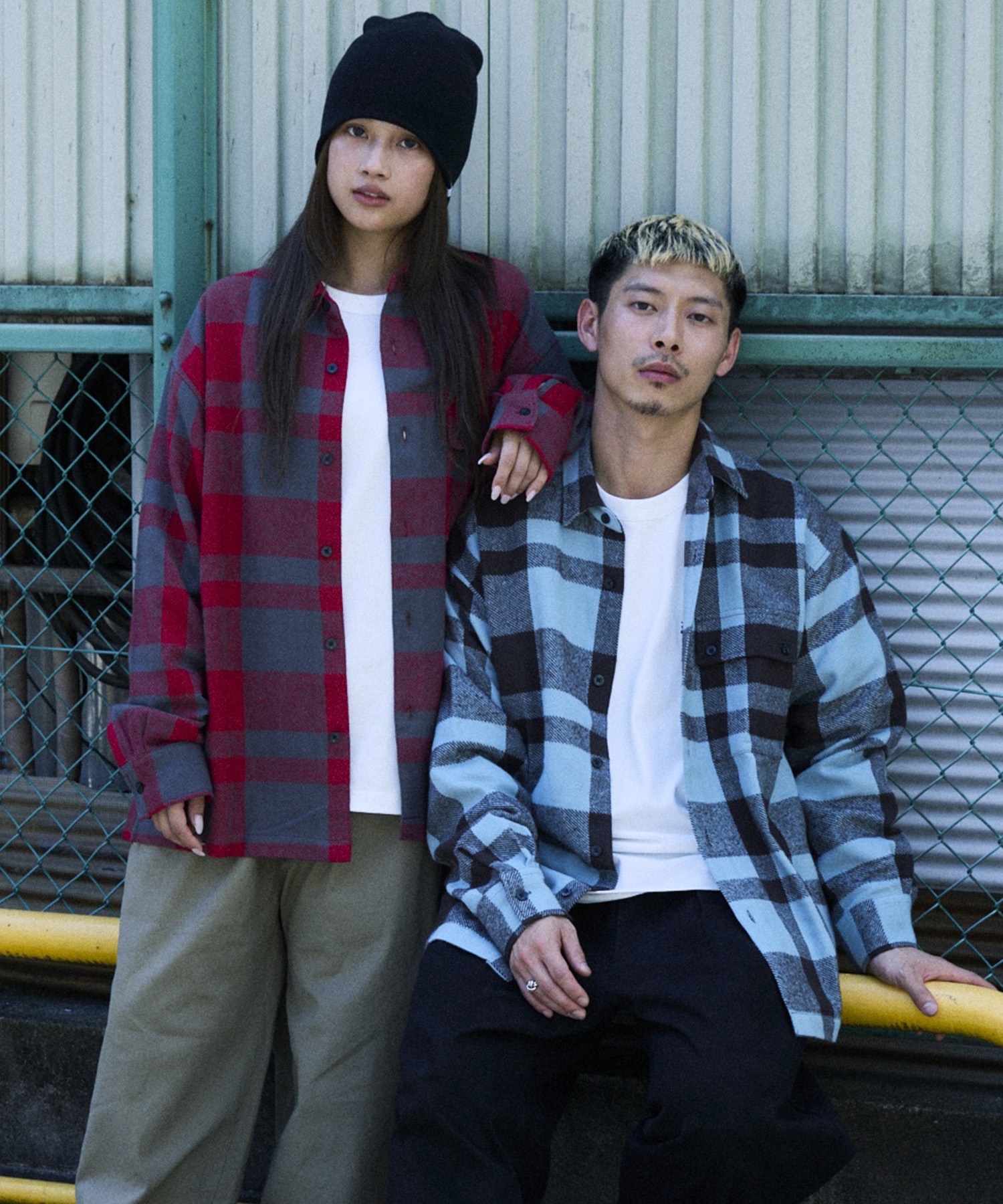 DEAR LAUREL ディアローレル 長袖 シャツ メンズ ネルシャツ チェックシャツ DL26F-2602(BRN-M)