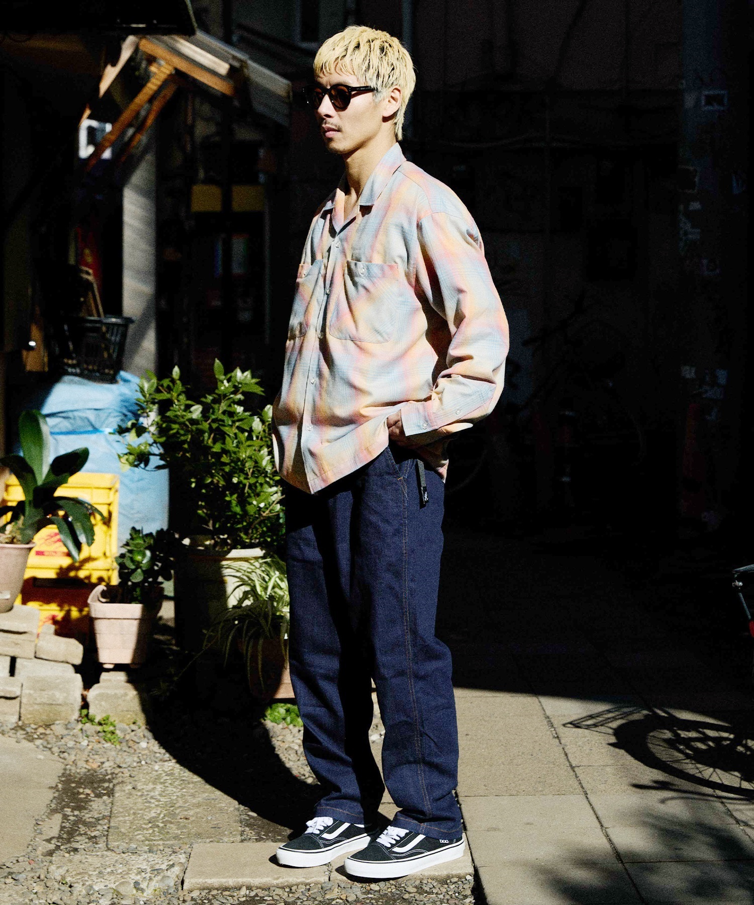 DEAR LAUREL ディアローレル × GRAMICCI グラミチ ロングパンツ メンズ GMP6-S2066 ムラサキスポーツ限定(NVY-M)