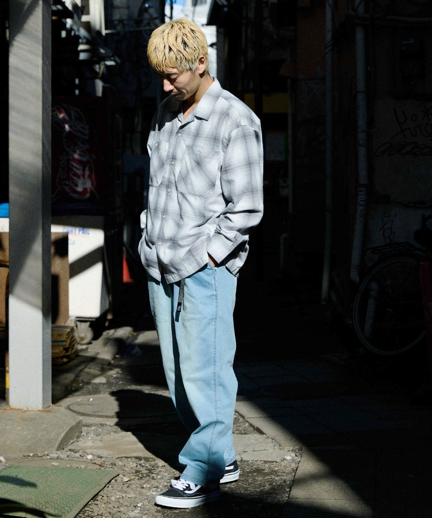 DEAR LAUREL ディアローレル × GRAMICCI グラミチ ロングパンツ メンズ GMP6-S2066 ムラサキスポーツ限定(NVY-M)