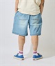 DEAR LAUREL ディアローレル ハーフパンツ ショートパンツ メンズ シンプル DENIM LOOSE SHORT GMP6-S2067(BLU-M)