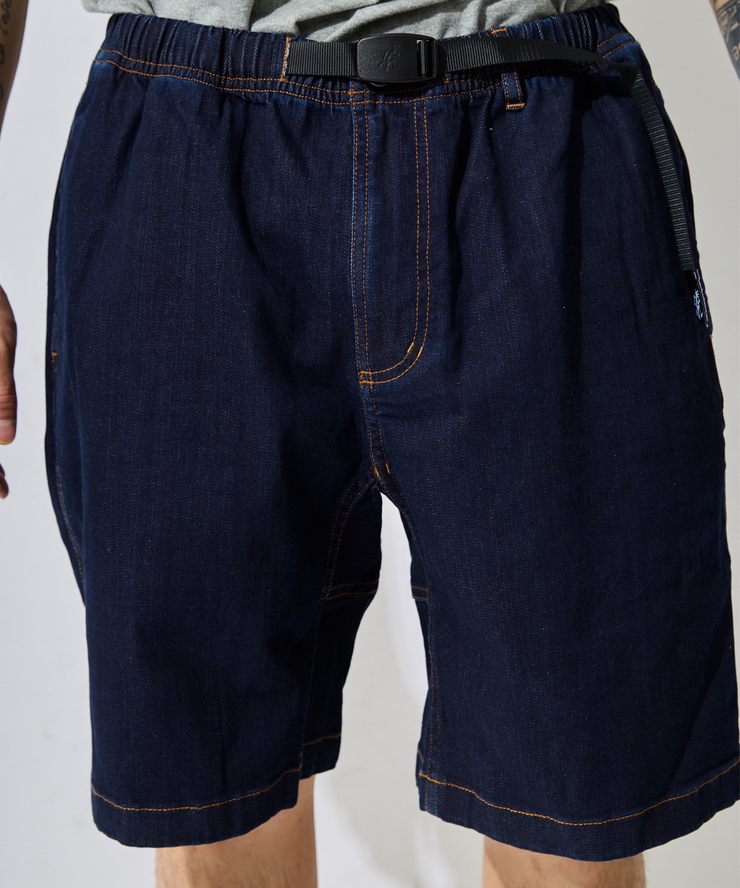 DEAR LAUREL ディアローレル ハーフパンツ ショートパンツ メンズ シンプル DENIM LOOSE SHORT GMP6-S2067(BLU-M)