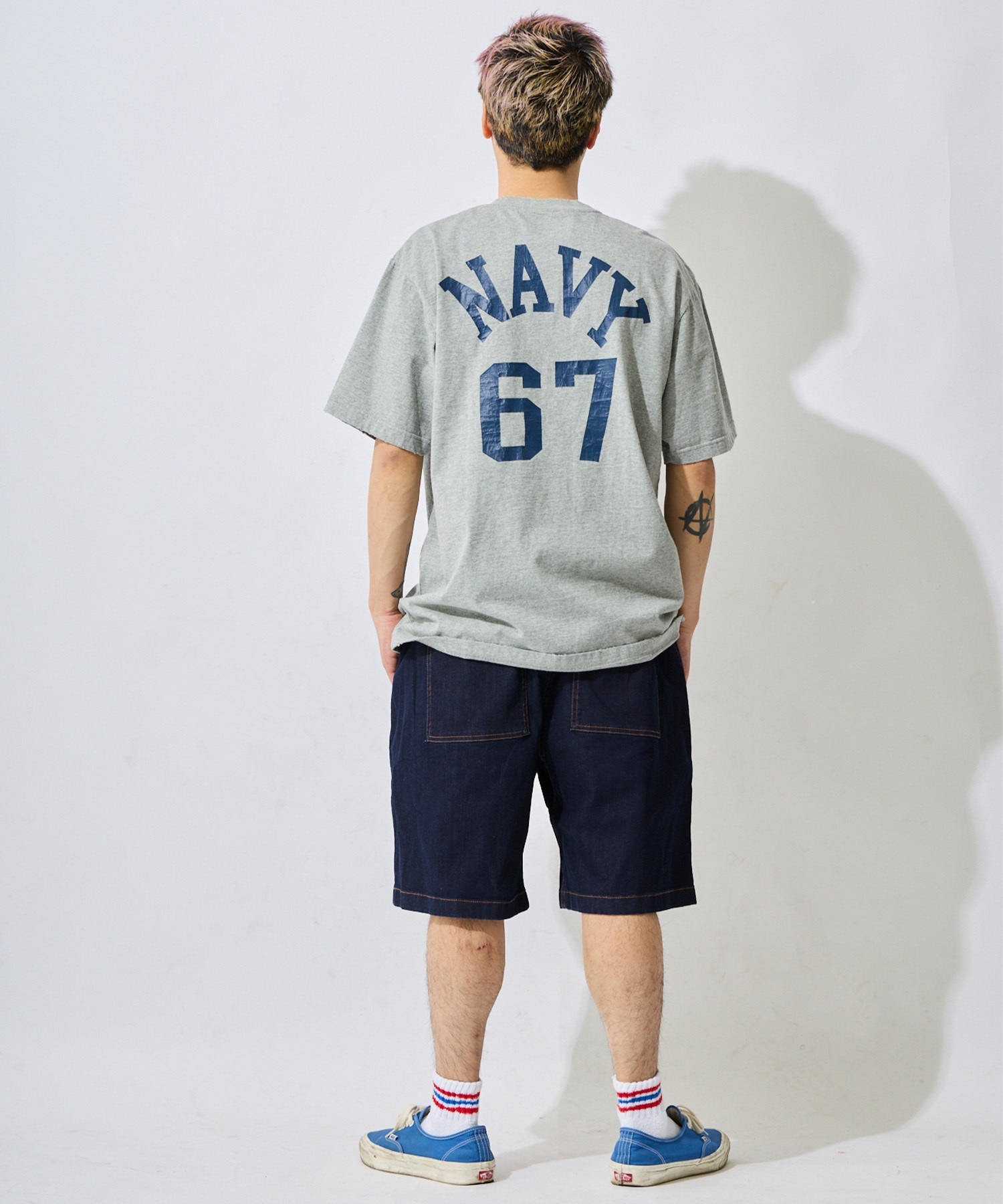 DEAR LAUREL ディアローレル ハーフパンツ ショートパンツ メンズ シンプル DENIM LOOSE SHORT GMP6-S2067(BLU-M)