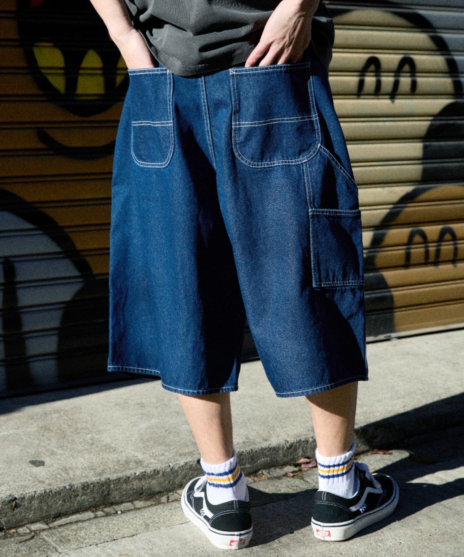 DEAR LAUREL ディアローレル ハーフパンツ ショートパンツ メンズ ショーツ DNM BAGGY SHORTS DL26S-3305(BLK-M)