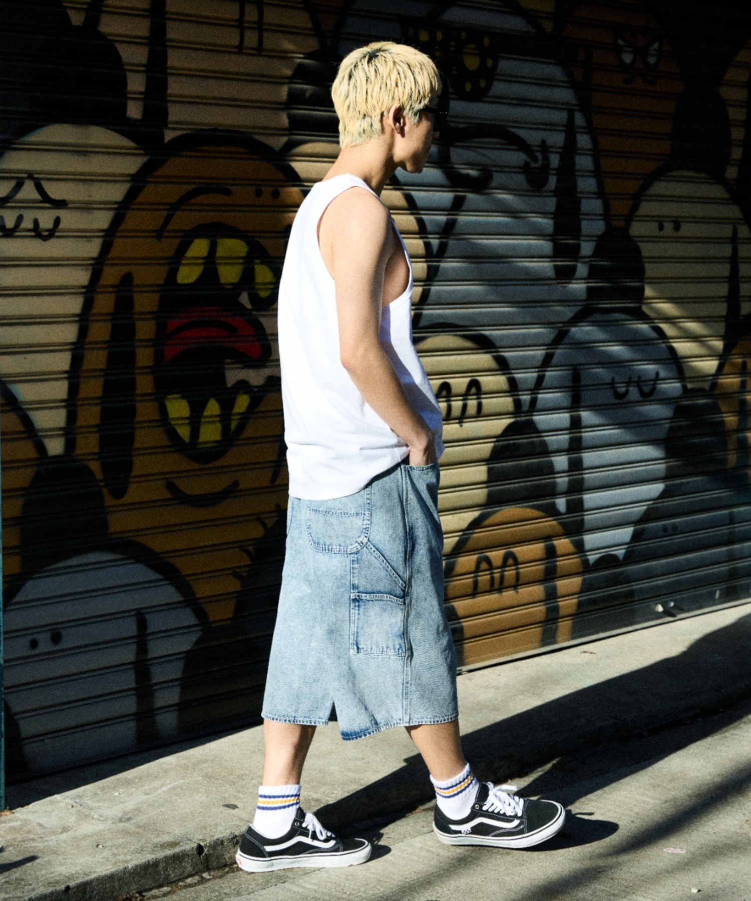 DEAR LAUREL ディアローレル ハーフパンツ ショートパンツ メンズ ショーツ DNM BAGGY SHORTS DL26S-3305(BLK-M)