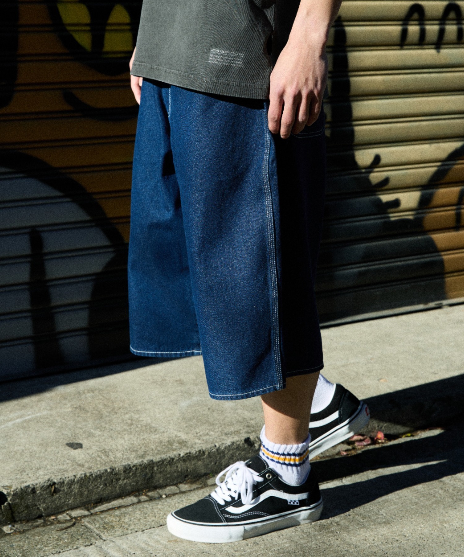 DEAR LAUREL ディアローレル ハーフパンツ ショートパンツ メンズ ショーツ DNM BAGGY SHORTS DL26S-3305(BLK-M)