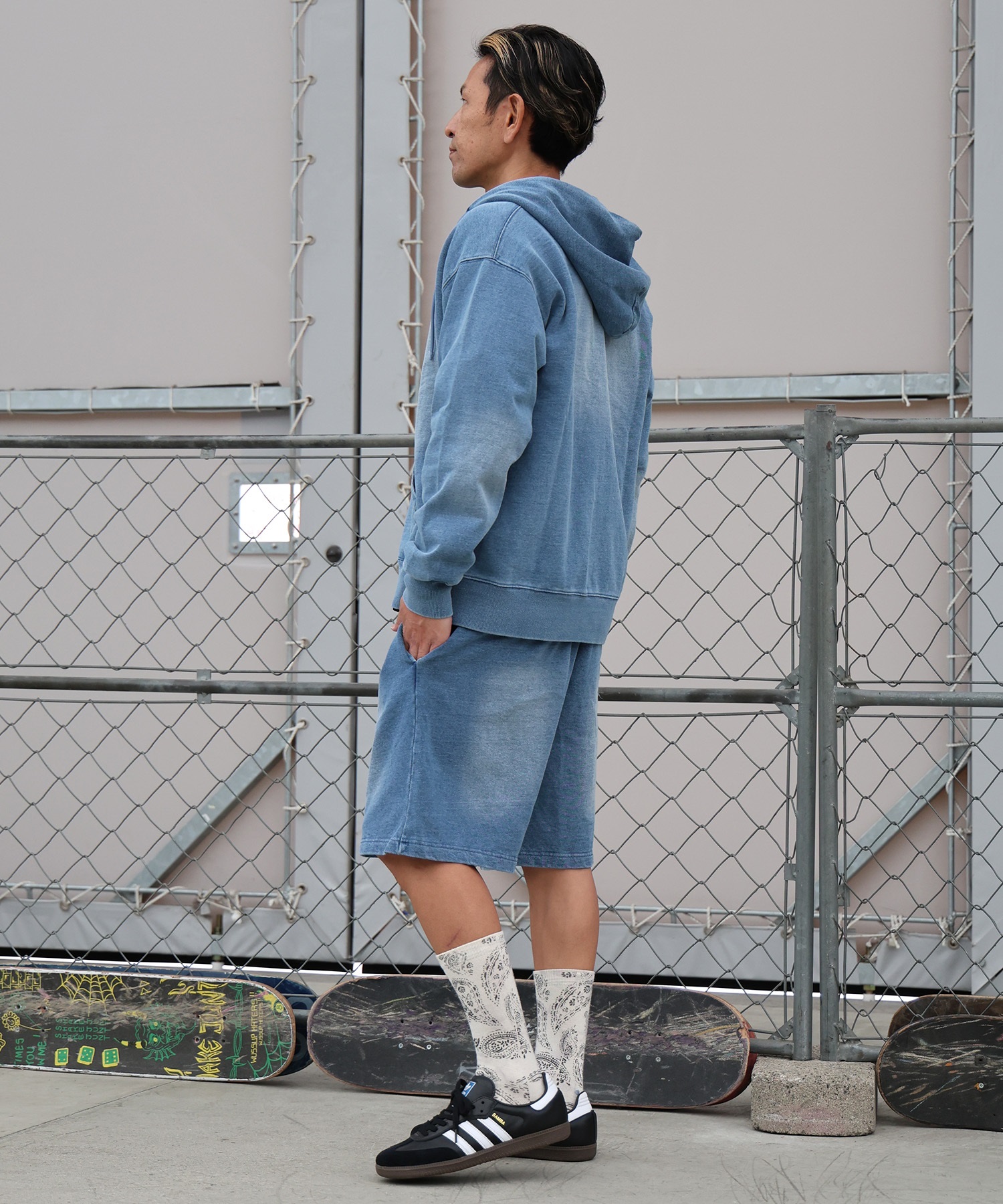DEAR LAUREL ディアローレル ハーフパンツ ショートパンツ メンズ ショーツ セットアップ対応 DL26S-3306(NVY-M)