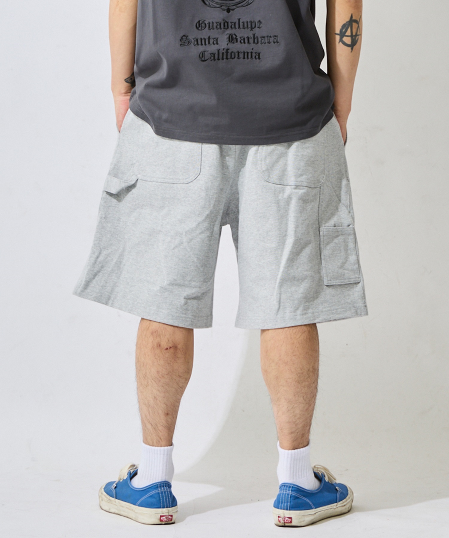 DEAR LAUREL ディアローレル ハーフパンツ ショートパンツ メンズ ショーツ BAGGY SWEAT SHORTS DL26S-3307(NVY-M)