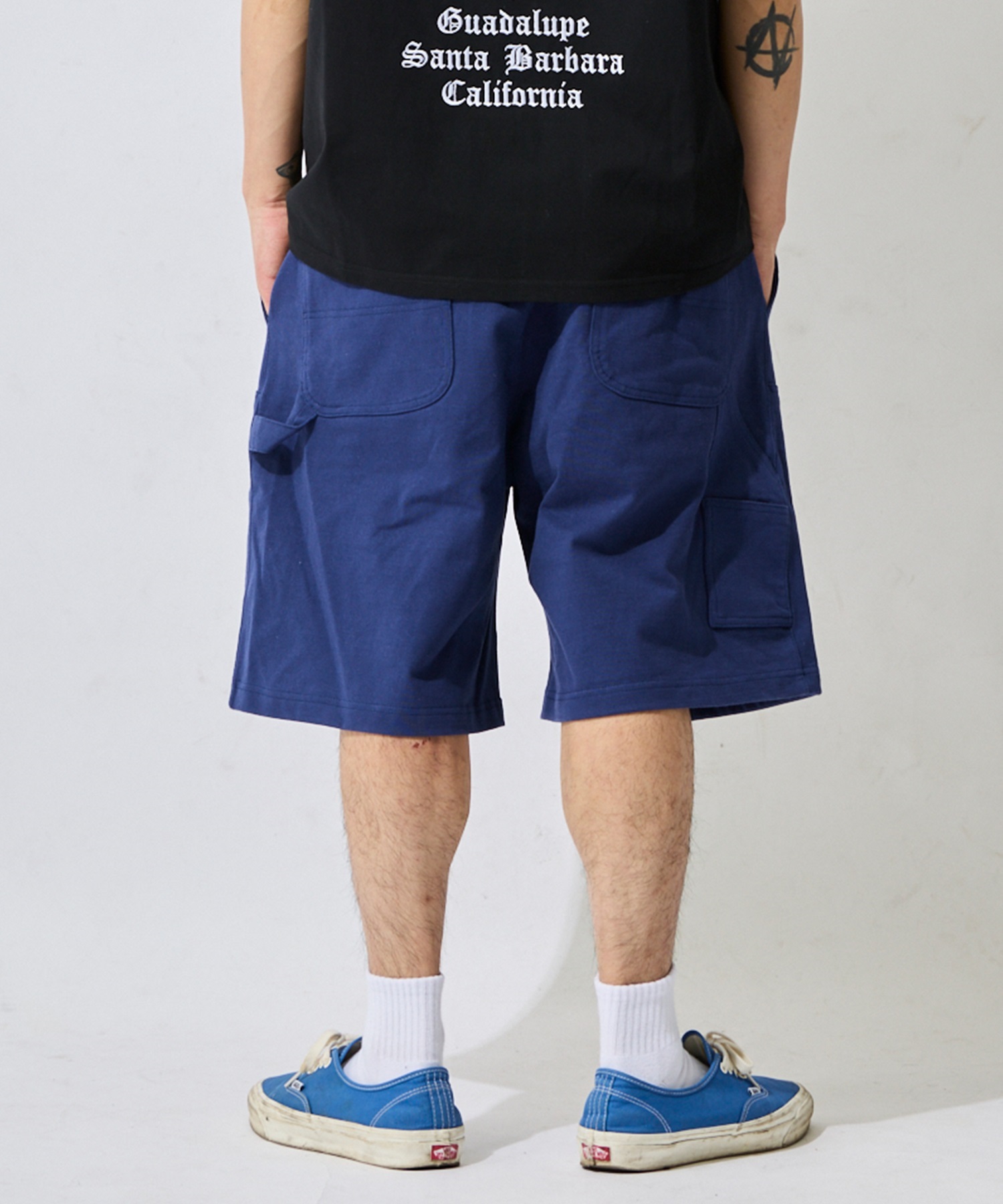 DEAR LAUREL ディアローレル ハーフパンツ ショートパンツ メンズ ショーツ BAGGY SWEAT SHORTS DL26S-3307(NVY-M)