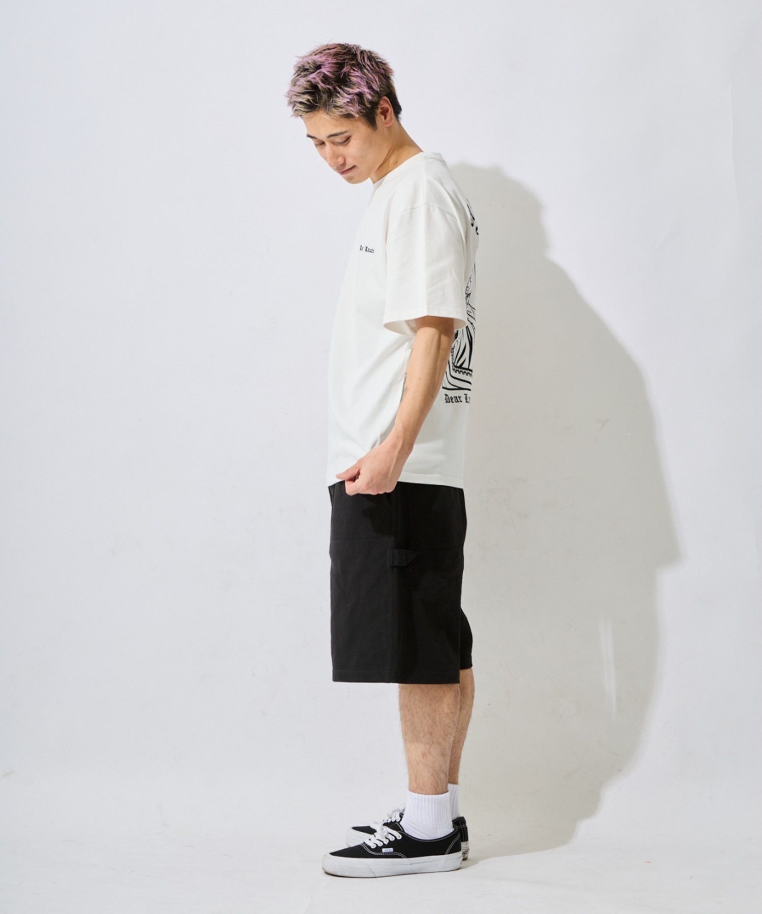 DEAR LAUREL ディアローレル ハーフパンツ ショートパンツ メンズ ショーツ BAGGY SWEAT SHORTS DL26S-3307(NVY-M)