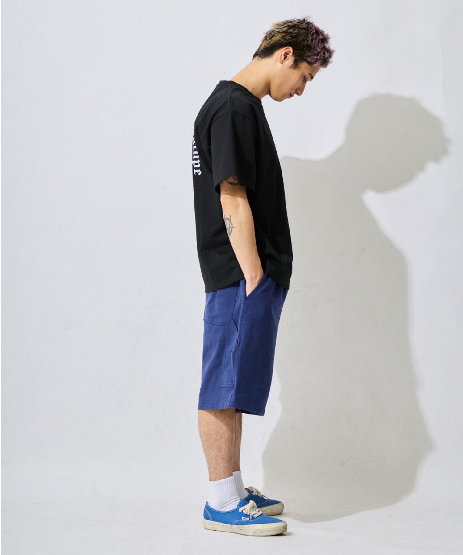 DEAR LAUREL ディアローレル ハーフパンツ ショートパンツ メンズ ショーツ BAGGY SWEAT SHORTS DL26S-3307(NVY-M)