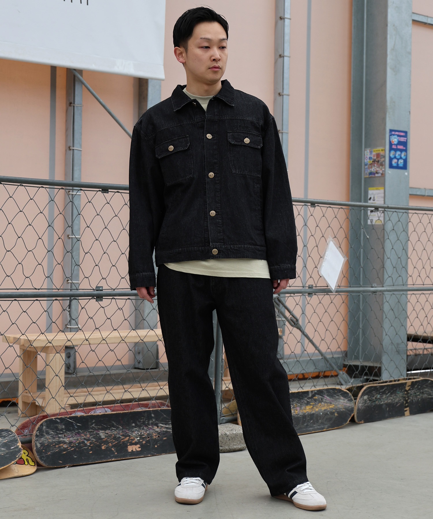 TOY MACHINE トイマシーン アウター メンズ デニム ジャケット MTMPGJK1(BLK-M)