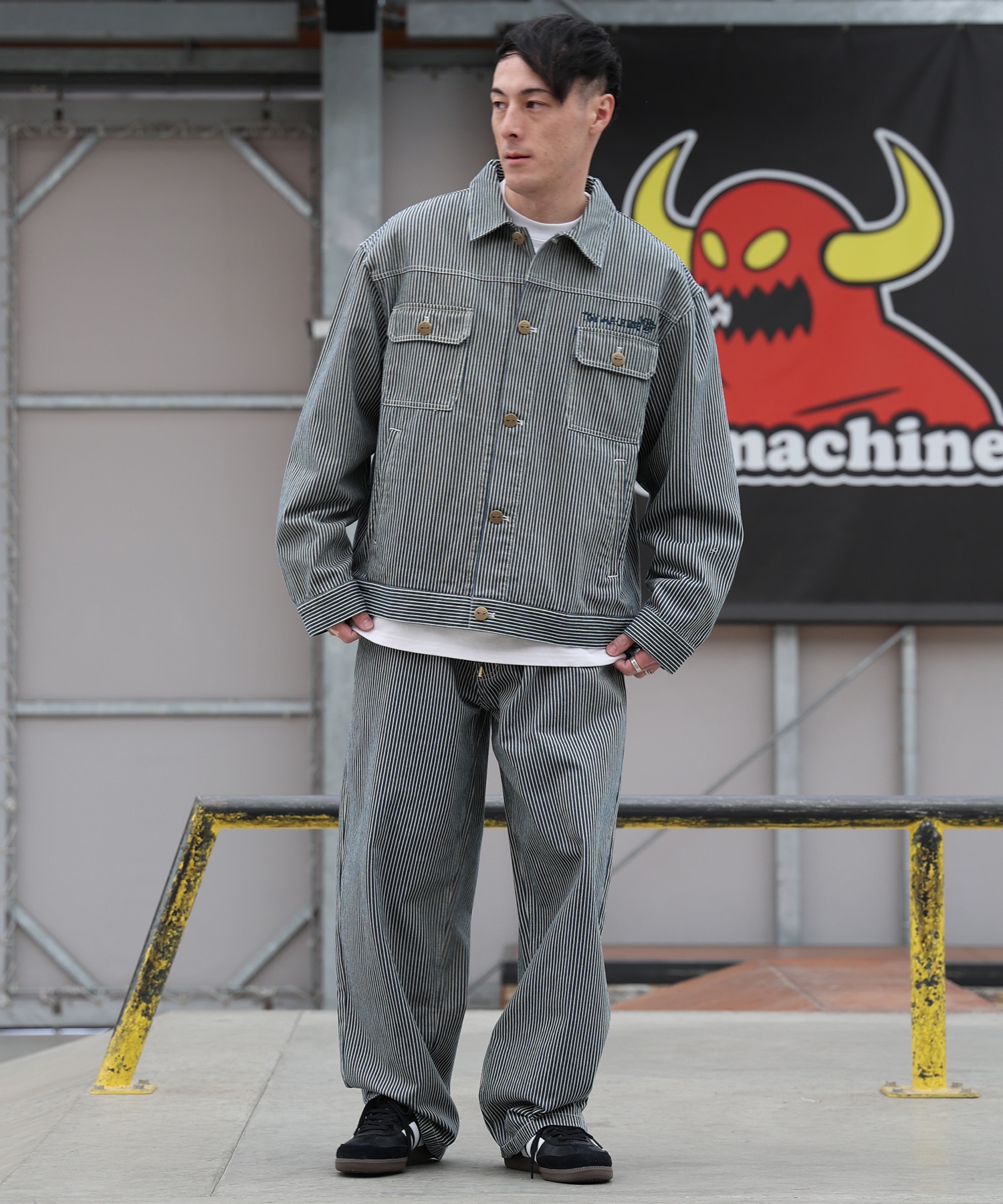 TOY MACHINE トイマシーン アウター メンズ デニム ジャケット MTMPGJK1(BLK-M)