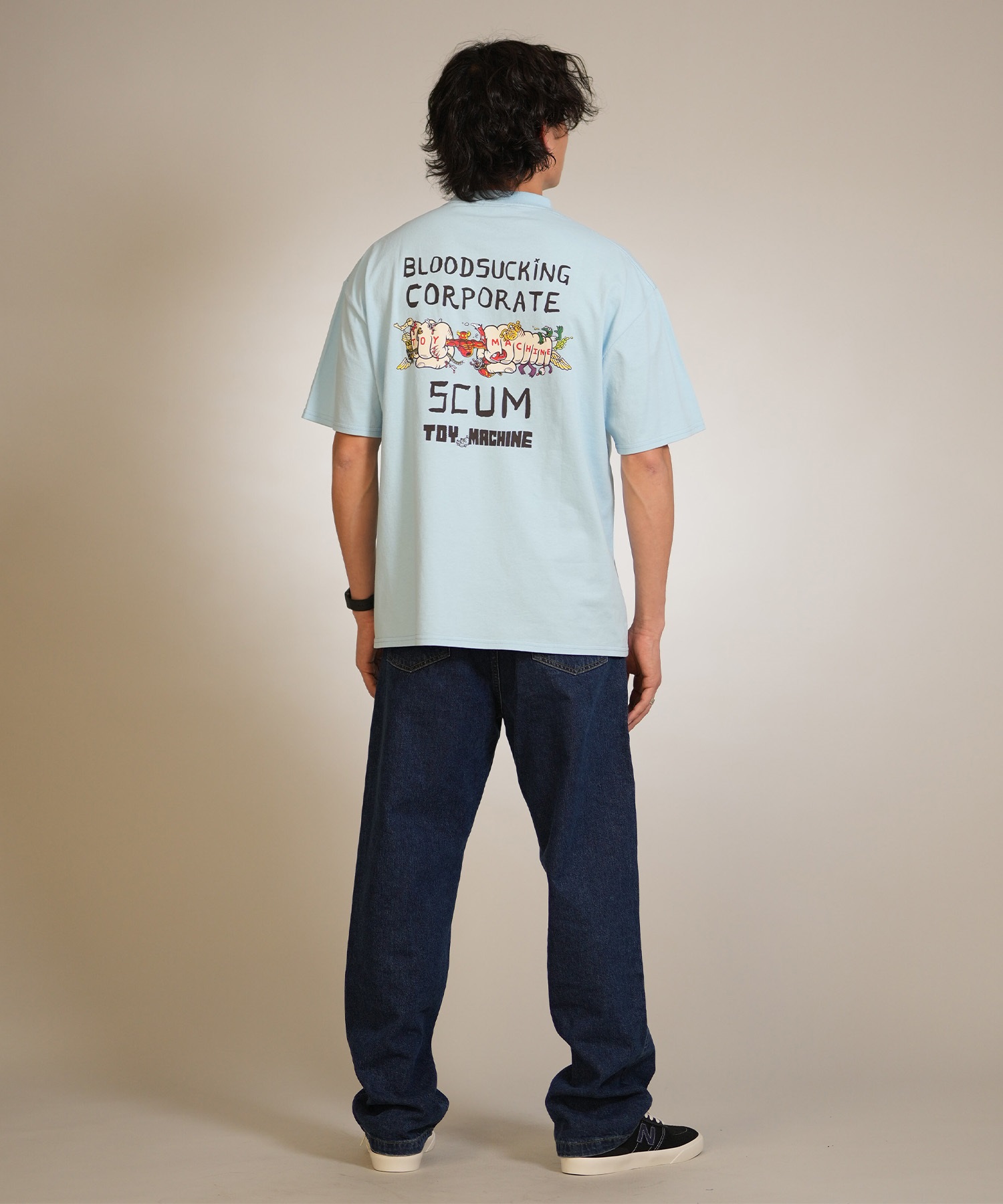 TOY MACHINE トイマシーン 半袖 Tシャツ メンズ バックプリント LIVING