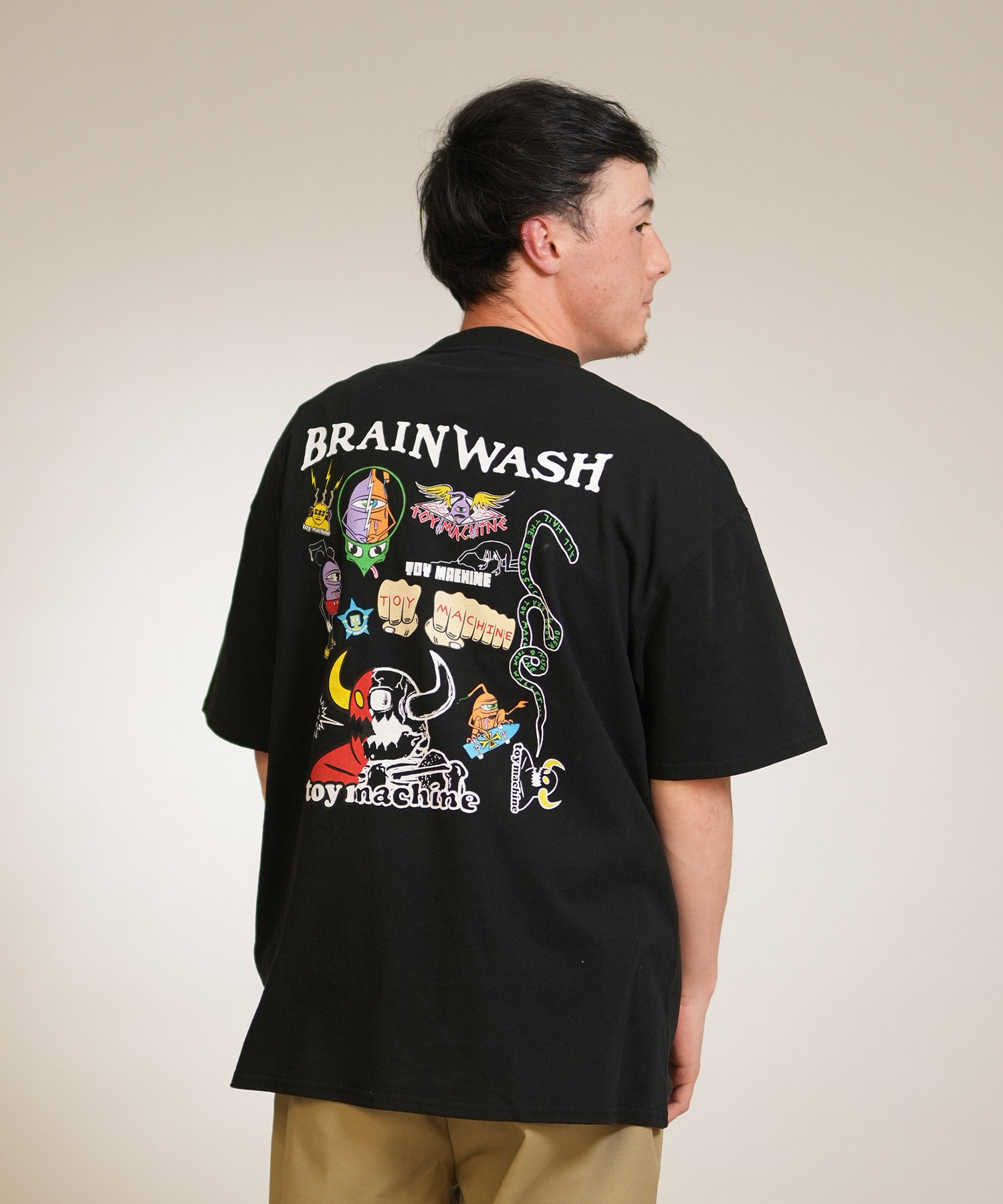 TOY MACHINE トイマシーン 半袖 Tシャツ メンズ バックプリント ALL