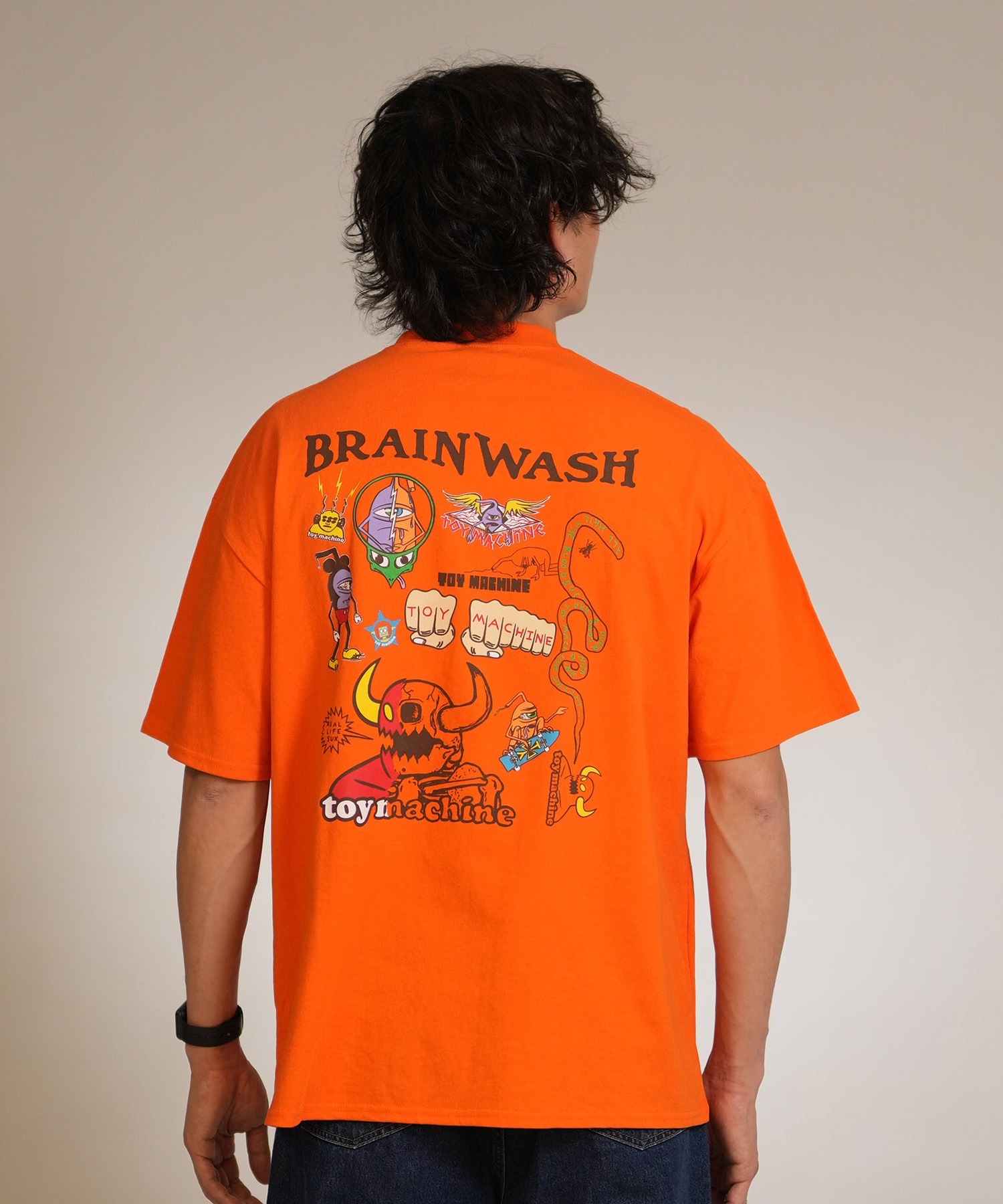 TOY MACHINE トイマシーン 半袖 Tシャツ メンズ バックプリント ALL