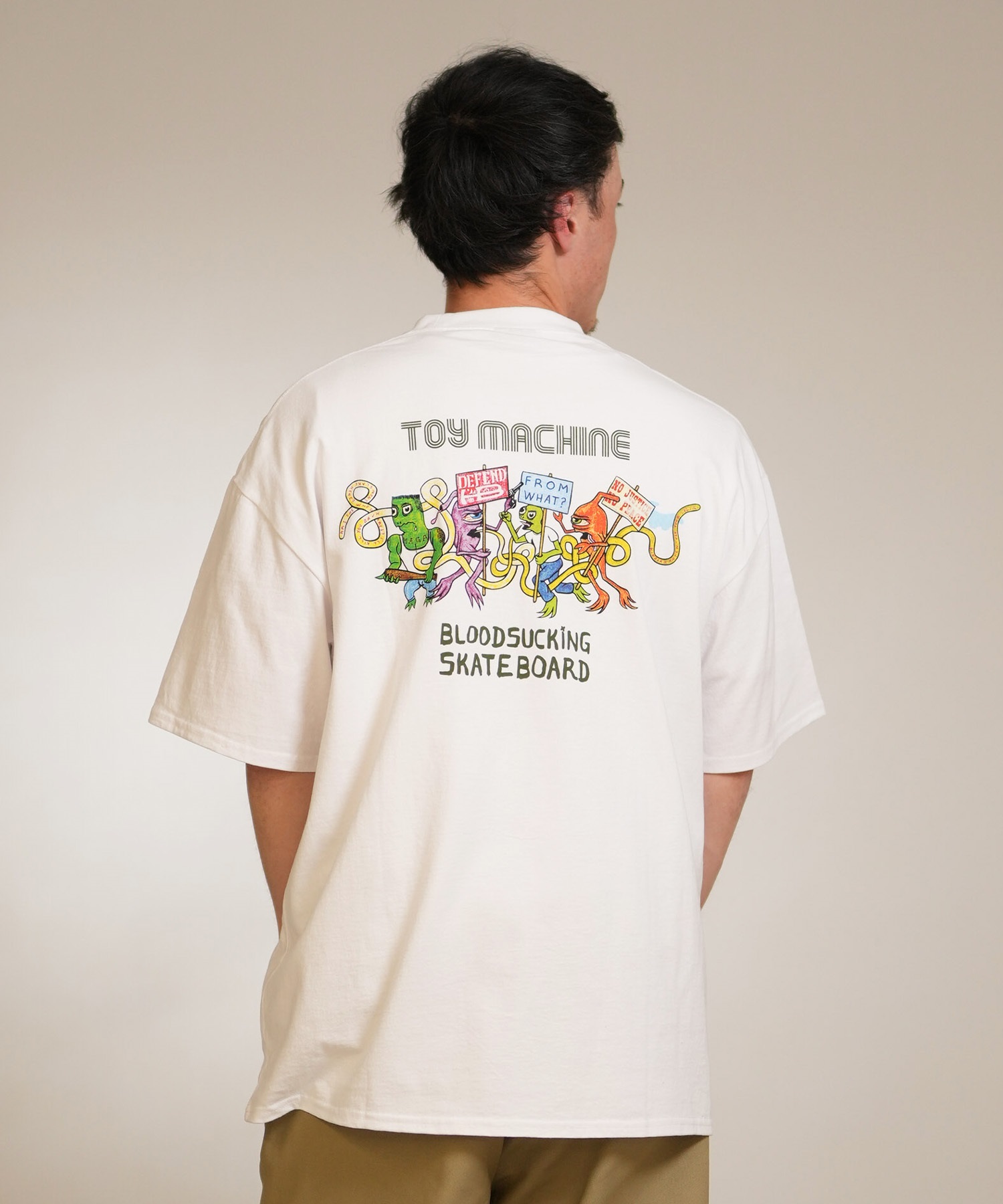TOY MACHINE トイマシーン 半袖 Tシャツ メンズ バックプリント DEFEND