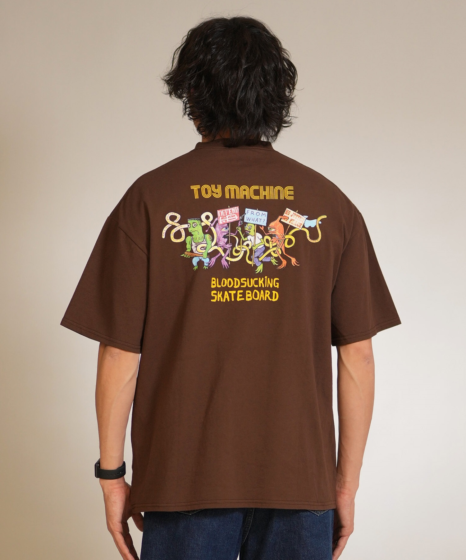 TOY MACHINE トイマシーン 半袖 Tシャツ メンズ バックプリント DEFEND