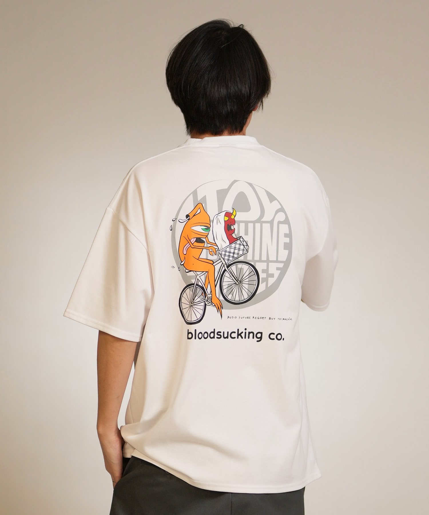 TOY MACHINE トイマシーン 半袖 Tシャツ メンズ バックプリント BIKE