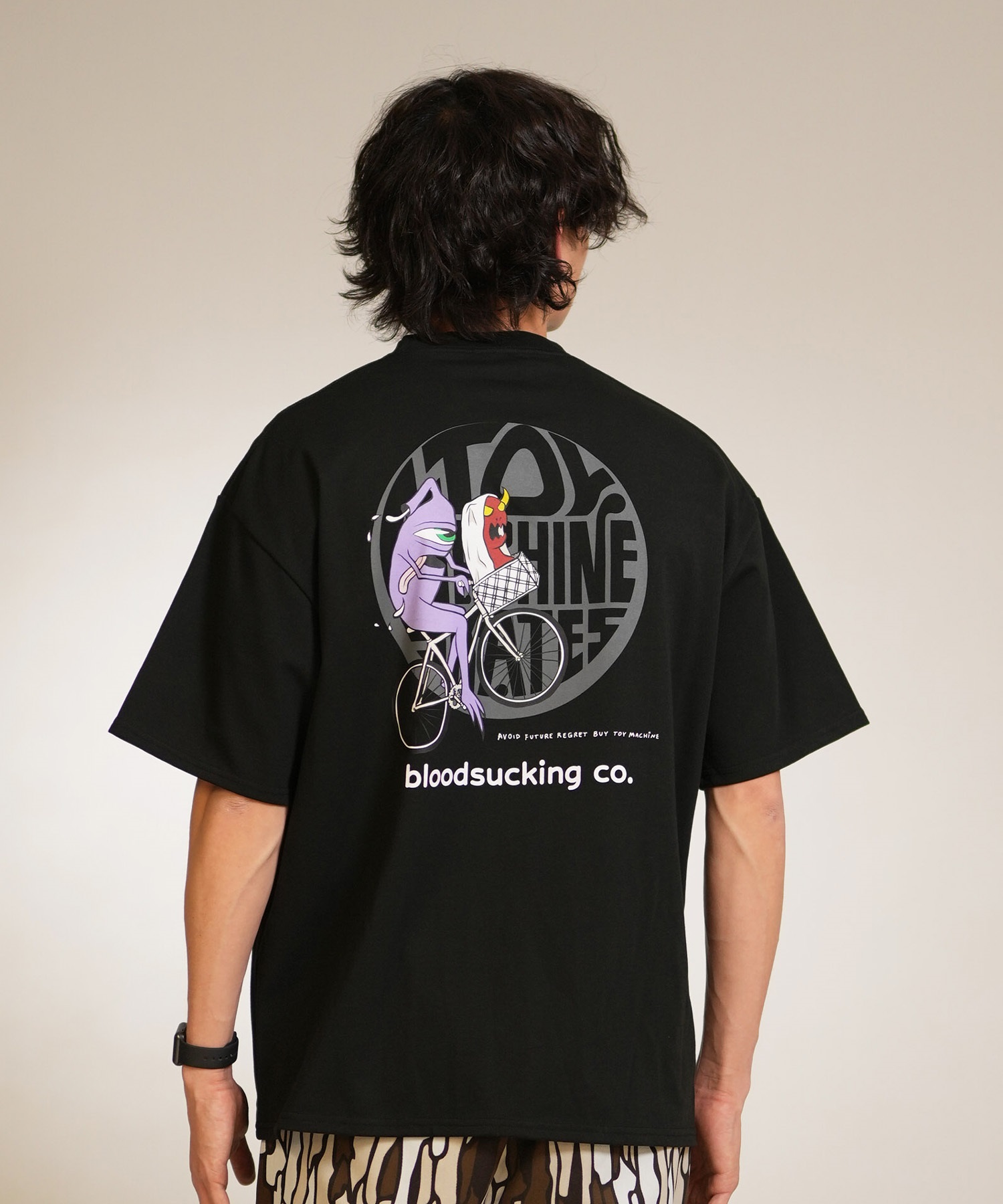 TOY MACHINE トイマシーン 半袖 Tシャツ メンズ バックプリント BIKE