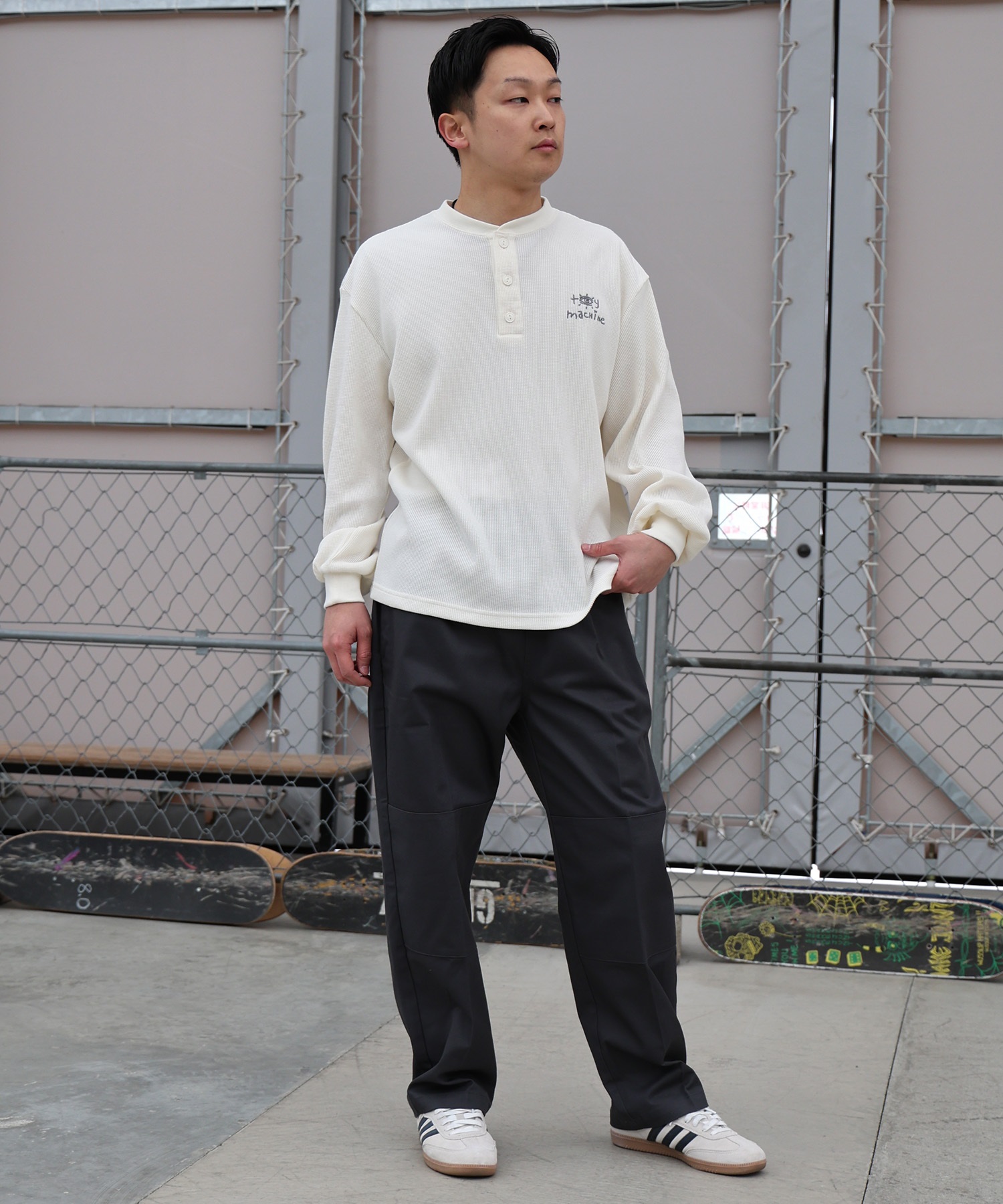 TOY MACHINE トイマシーン 長袖 Tシャツ ロンT メンズ サーマル
