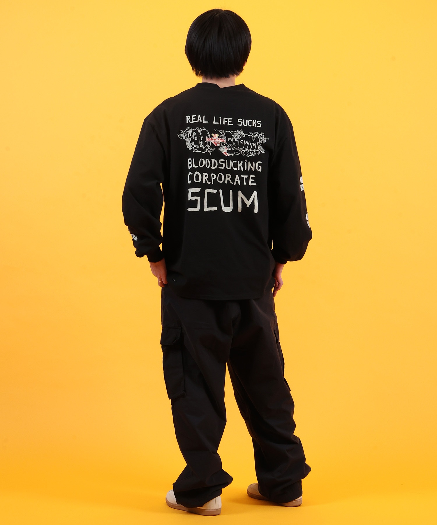 TOY MACHINE トイマシーン 長袖 Tシャツ ロンT メンズ バックプリント
