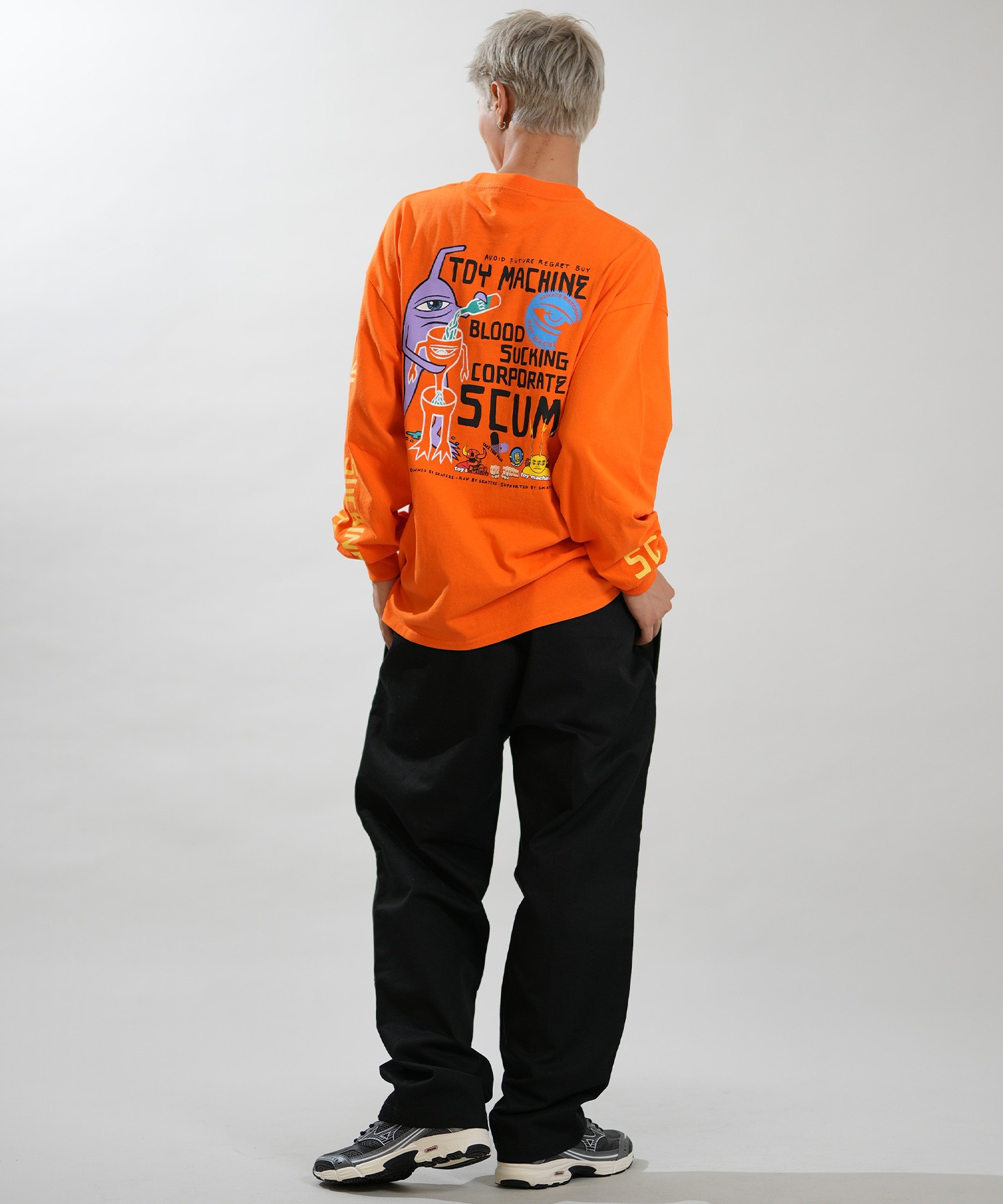 TOY MACHINE トイマシーン 長袖 Tシャツ ロンT メンズ オーバーサイズ