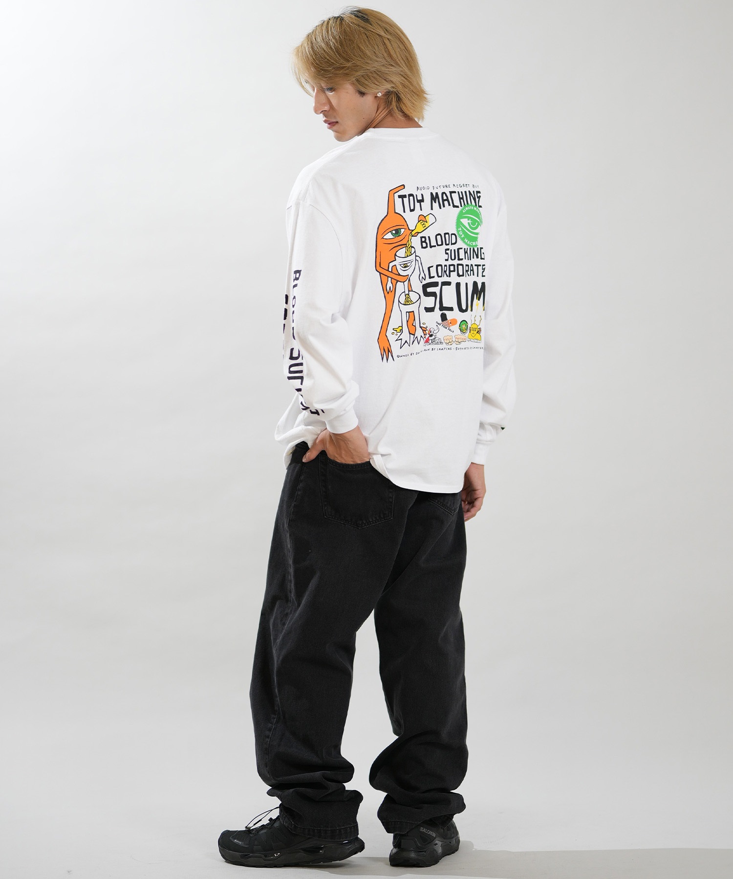 TOY MACHINE トイマシーン 長袖 Tシャツ ロンT メンズ オーバーサイズ