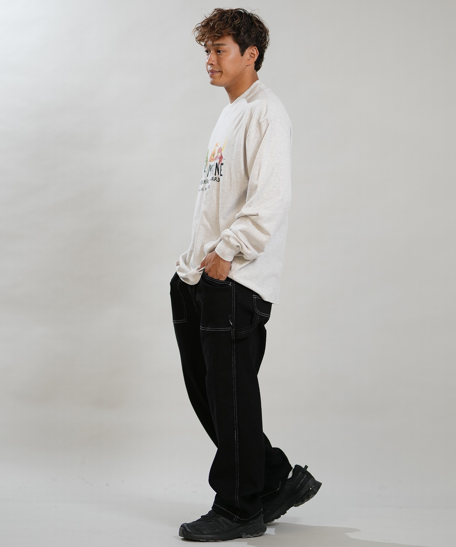 TOY MACHINE トイマシーン 長袖 Tシャツ ロンT メンズ ロゴ フロント