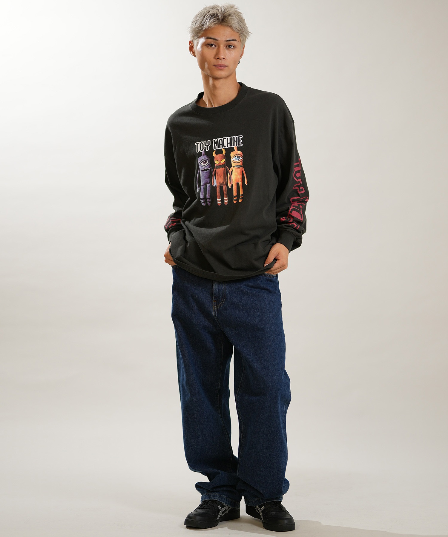 TOY MACHINE トイマシーン 長袖 Tシャツ ロンT メンズ オーバーサイズ