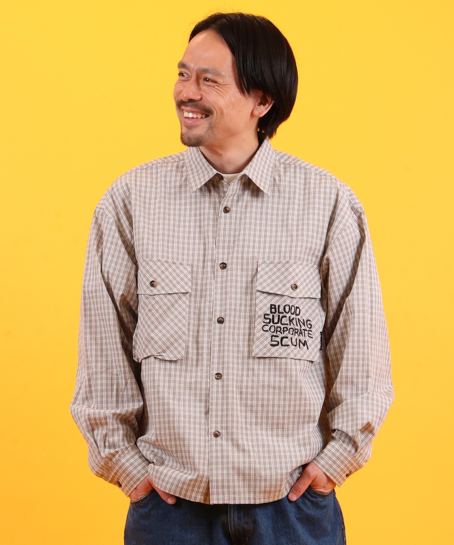 TOY MACHINE トイマシーン 長袖 シャツ メンズ チェック柄 MTMPGSH3