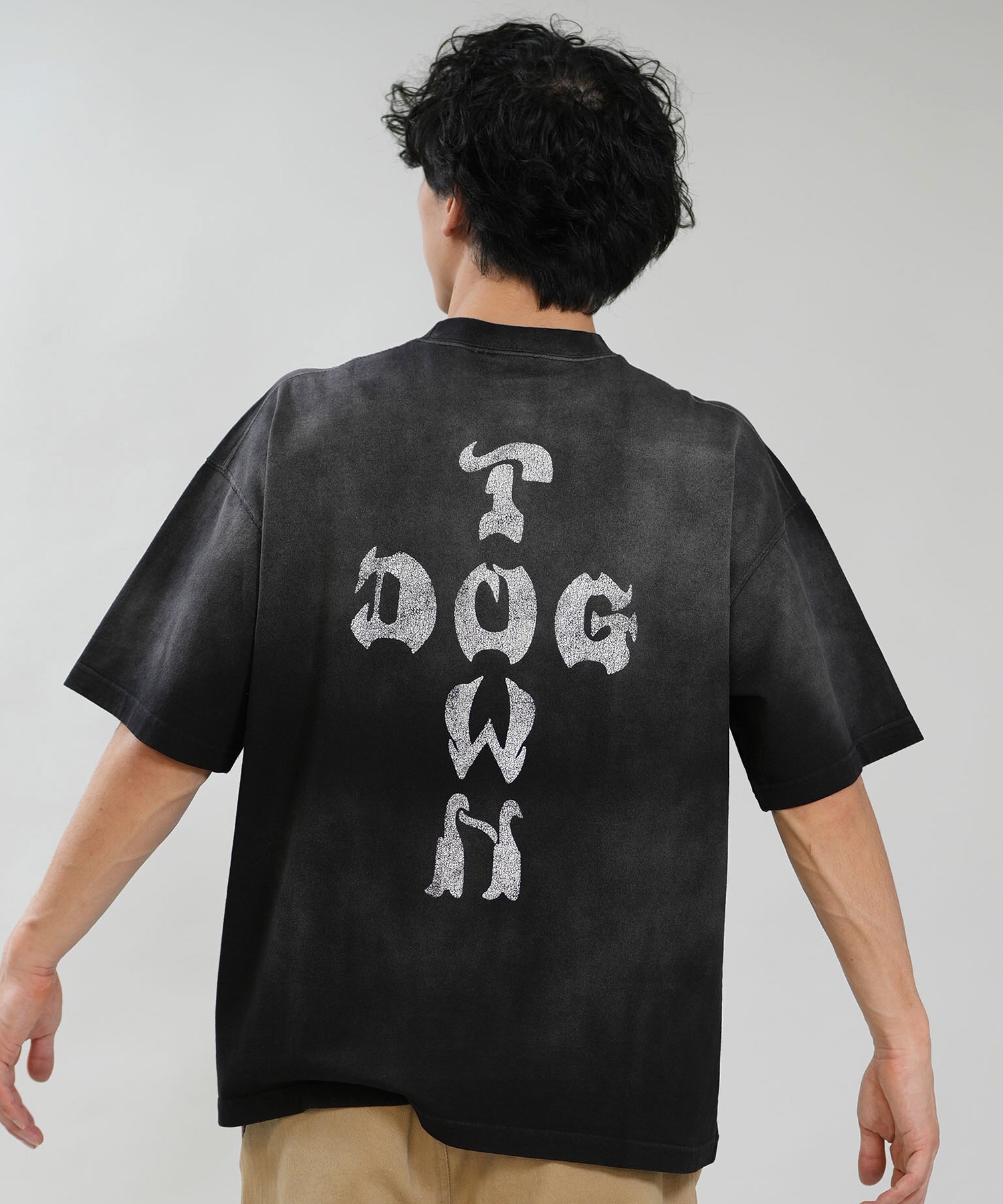 DOGTOWN ドッグタウン 半袖 Tシャツ メンズ バックプリント 古着風