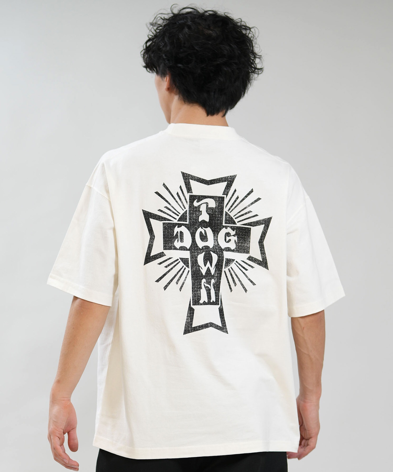 DOGTOWN ドッグタウン 半袖 Tシャツ メンズ バックプリント 古着風
