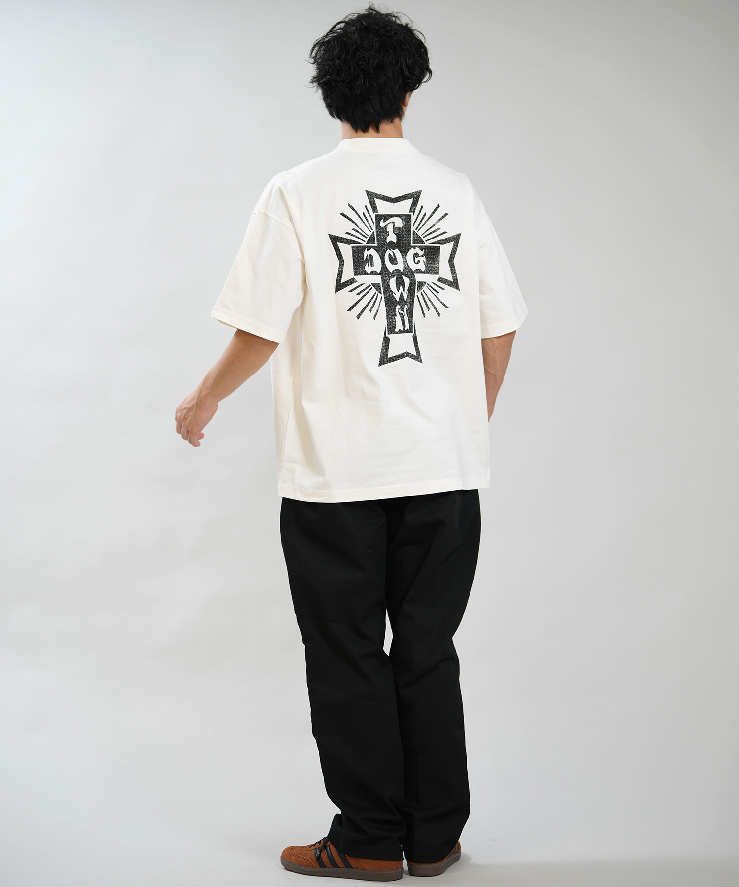 DOGTOWN ドッグタウン 半袖 Tシャツ メンズ バックプリント 古着風