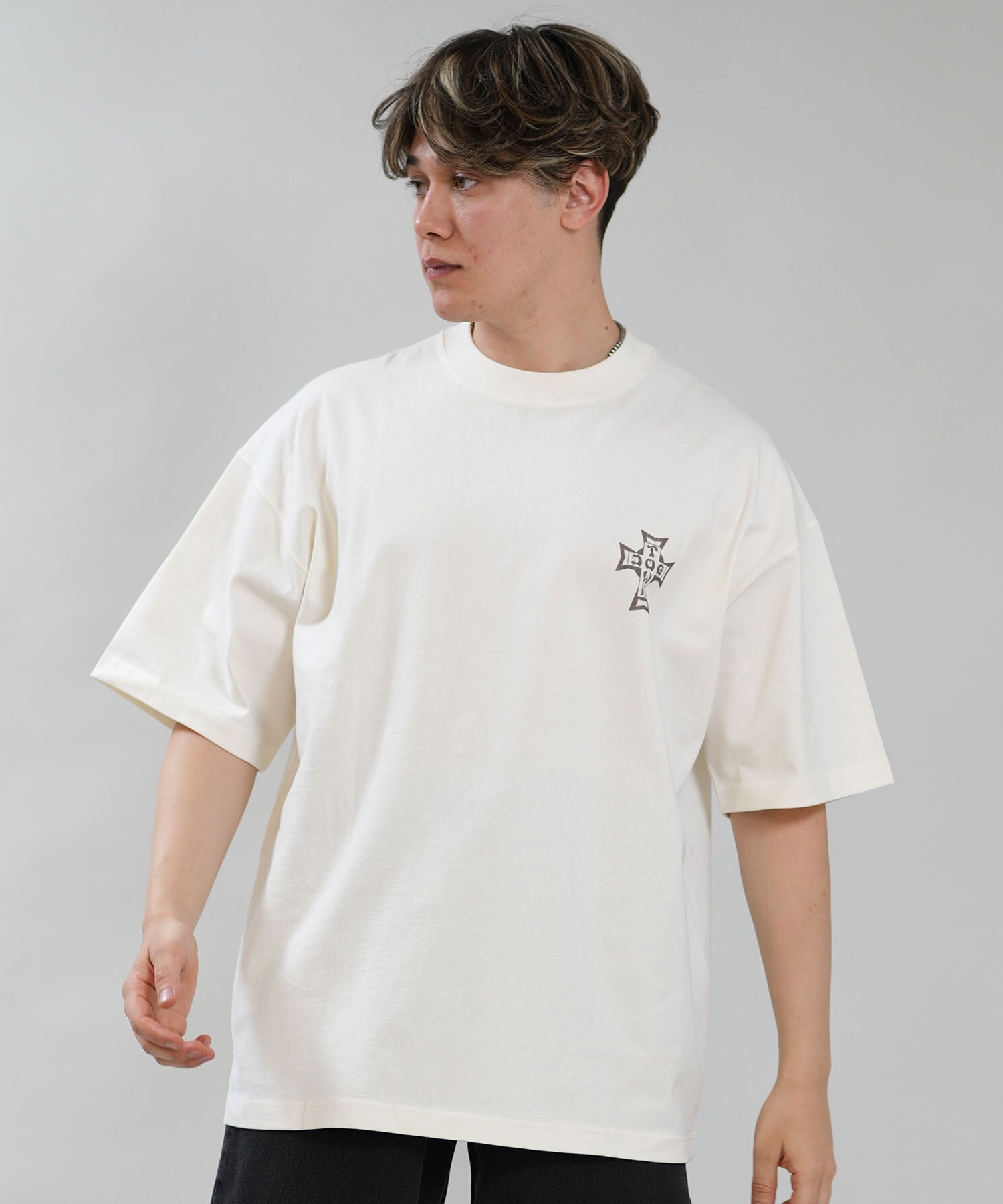 DOGTOWN ドッグタウン 半袖 Tシャツ メンズ バックプリント 古着風