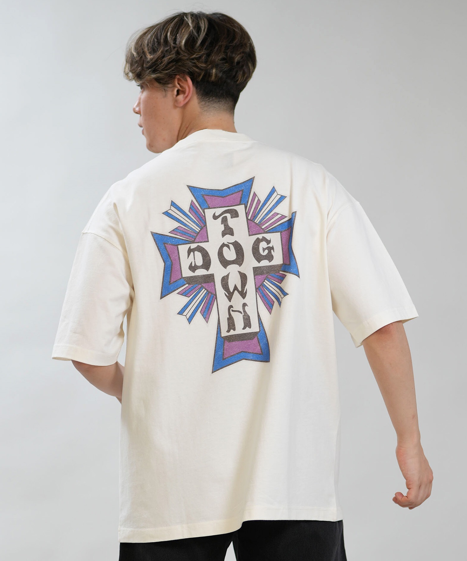 DOGTOWN ドッグタウン 半袖 Tシャツ メンズ バックプリント 古着風